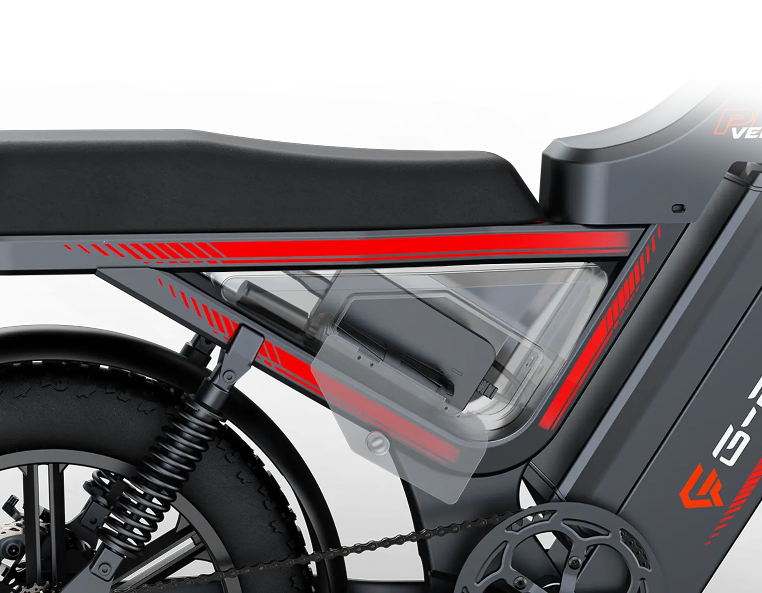 G-Force ZM PRO 1000W 52V Fat Tire Moped-Style Electric Bike