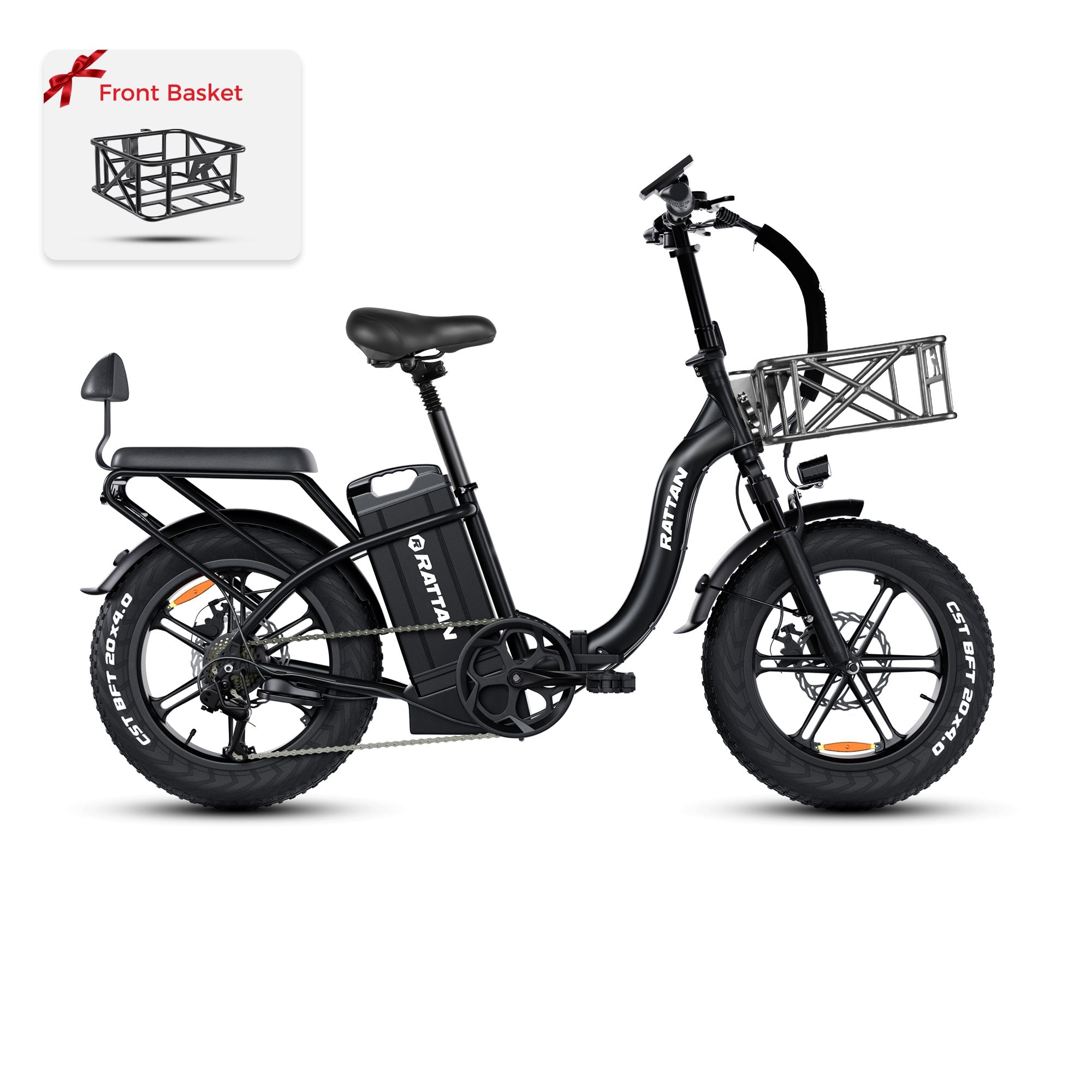 Rattan LF Ultra Step Thru Folding Fat Tire Electric Bike