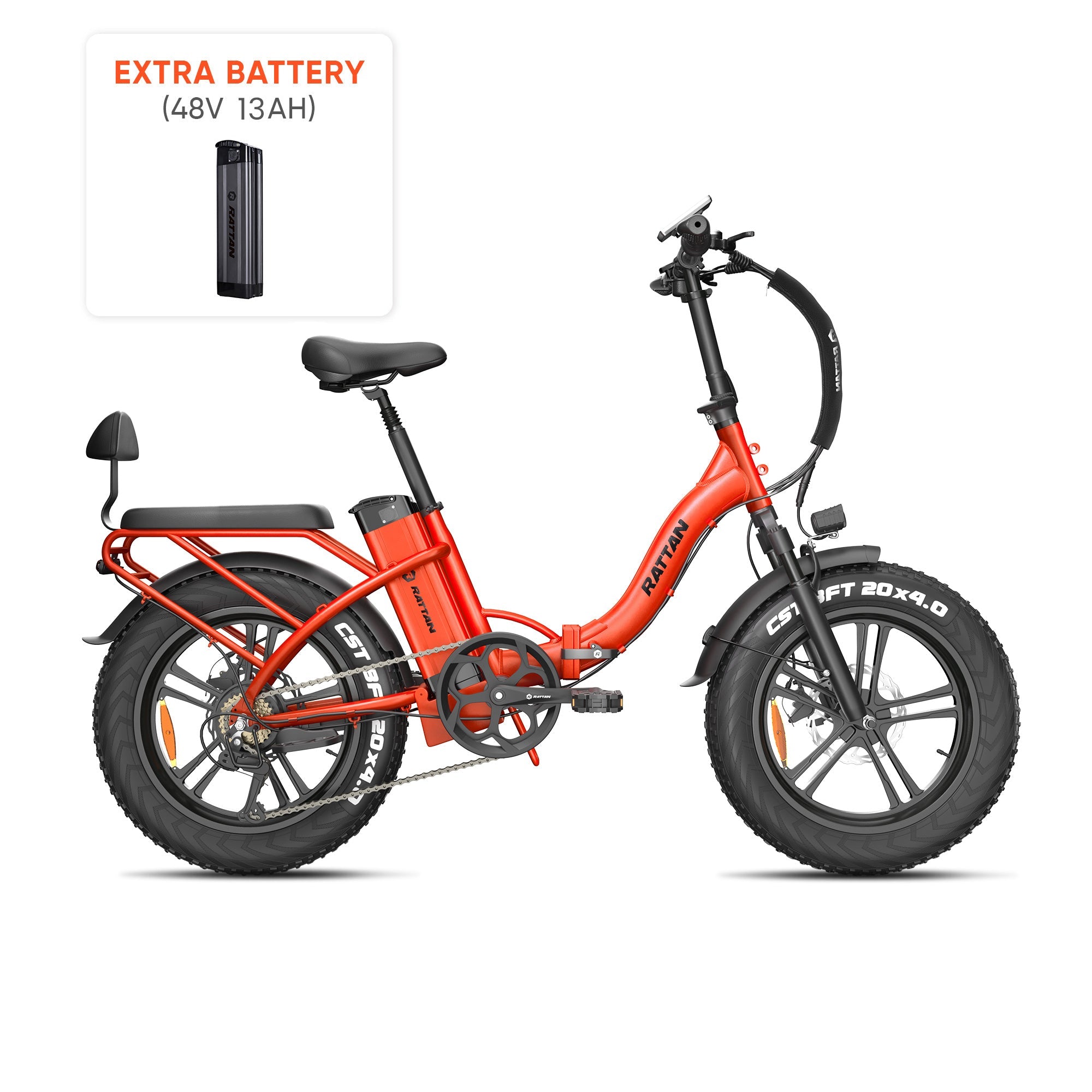 Rattan LF 750 Pro Step Thru Folding Fat Tire Electric Bike