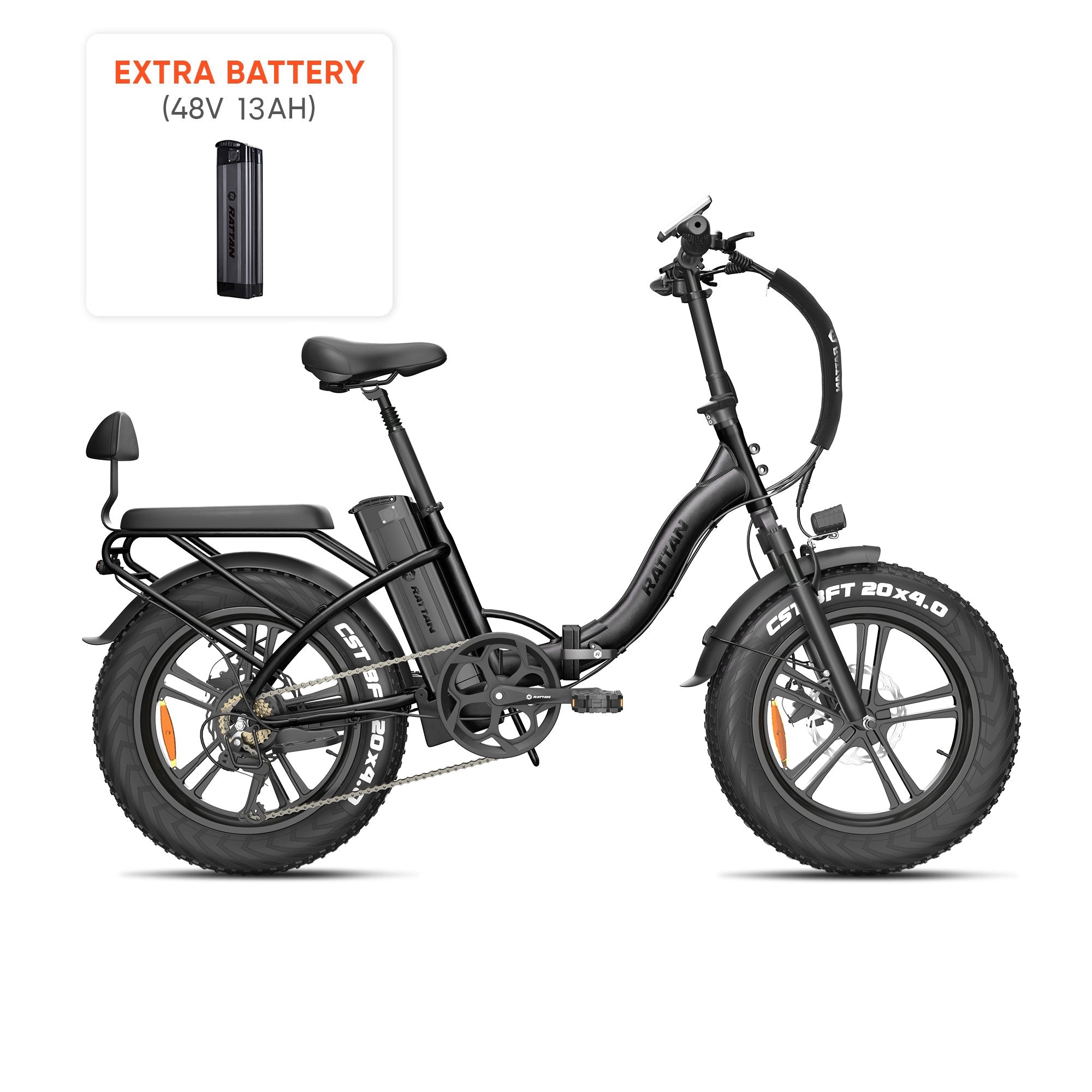 Rattan LF 750 Pro Step Thru Folding Fat Tire Electric Bike