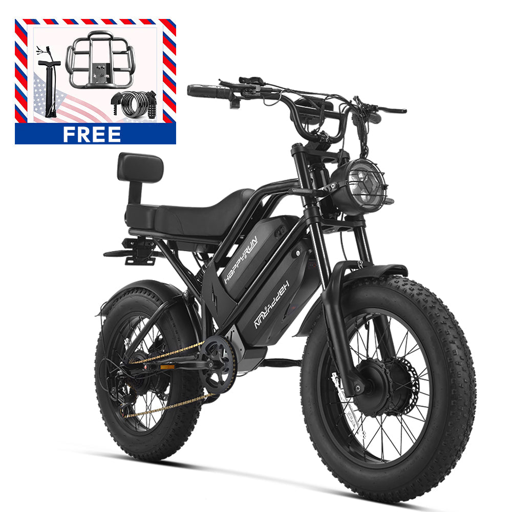 HappyRun Tank G70 Pro Dual-Motor Dual-Battery Cargo Electric Bike