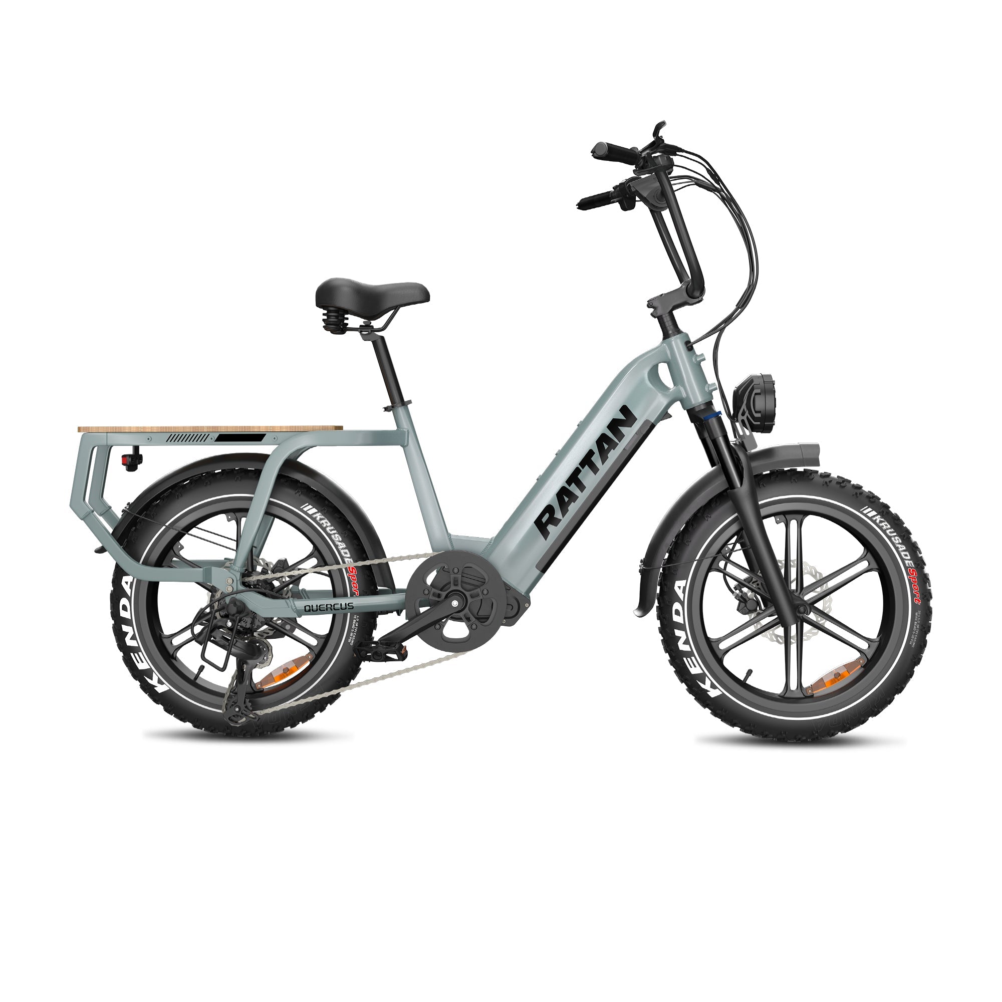 Rattan Quercus Step Thru Fat Tire Electric Cargo Bike