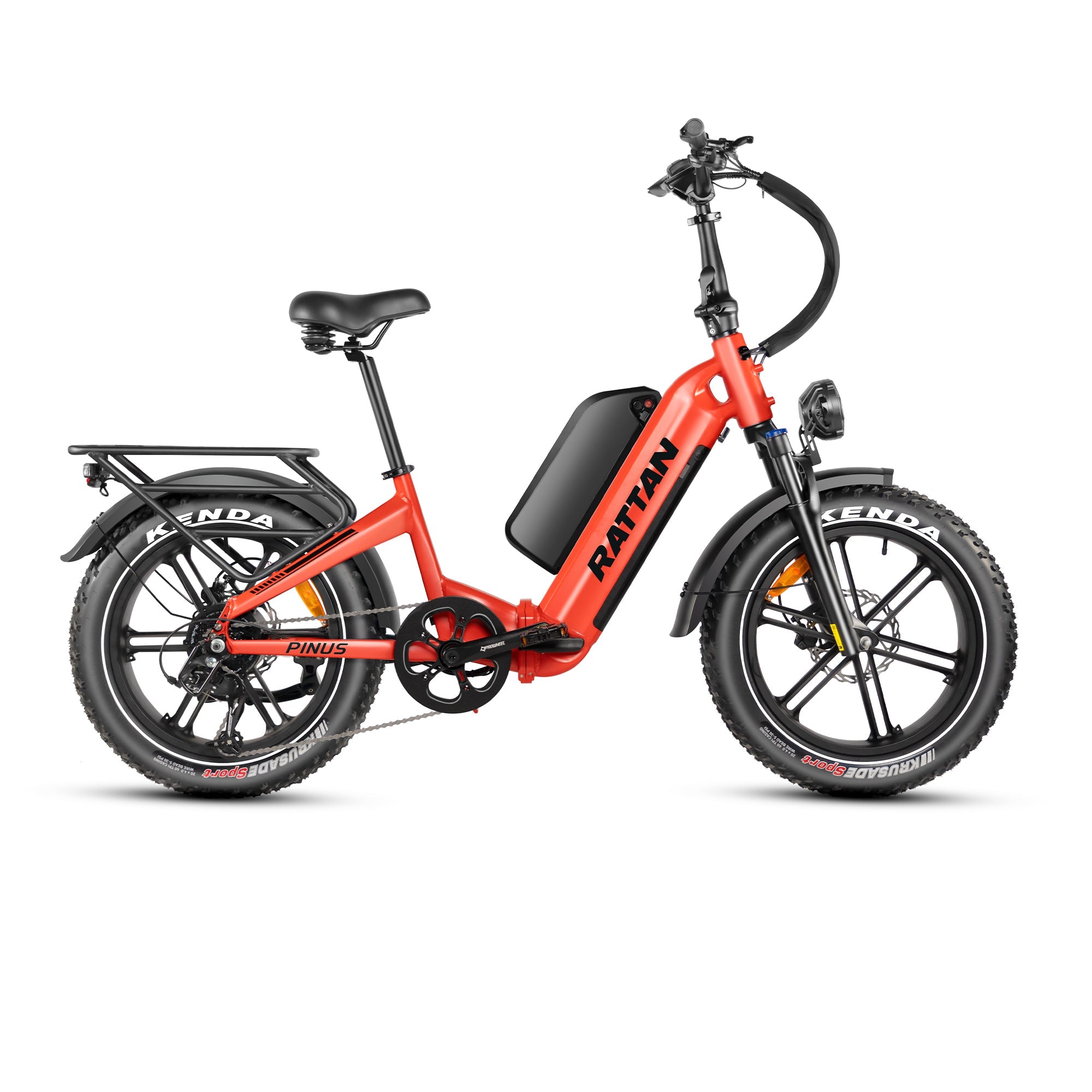 Rattan Pinus Step Thru Folding Fat Tire Electric Bike