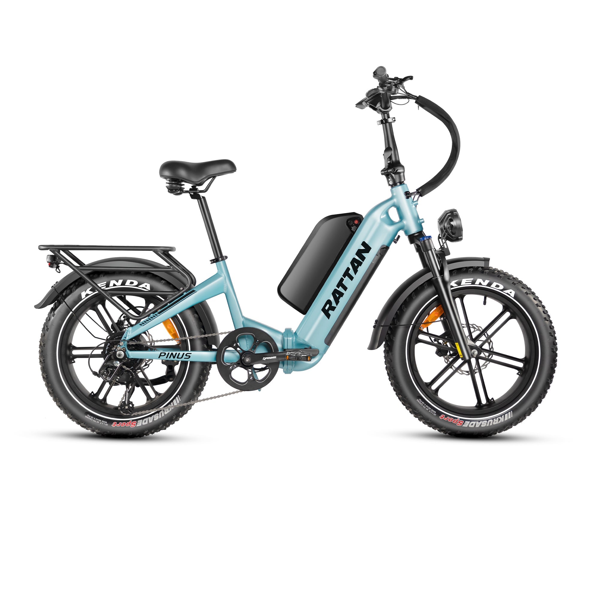 Rattan Pinus Step Thru Folding Fat Tire Electric Bike