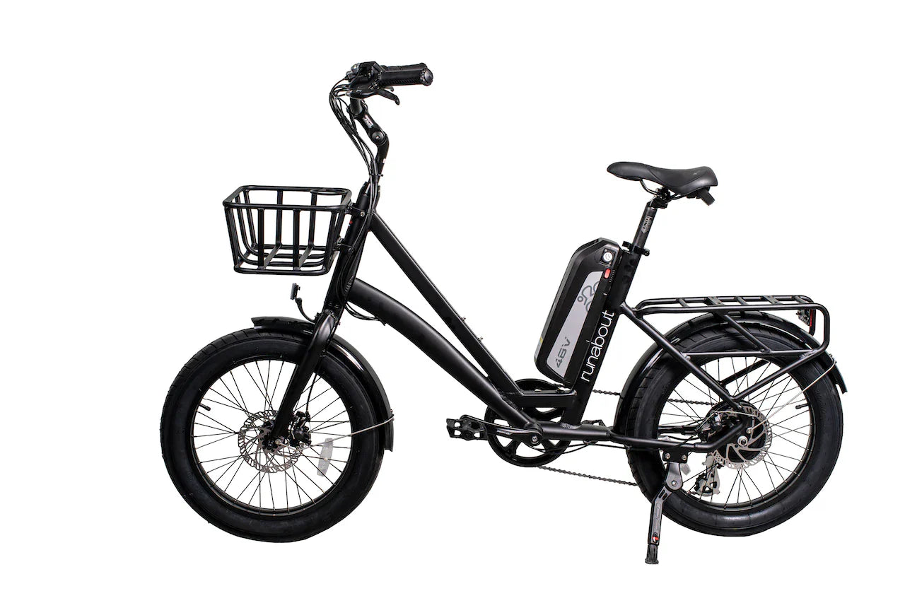 GlareWheel EB-RU 500W Fat Tire Electric Bike with Front Basket