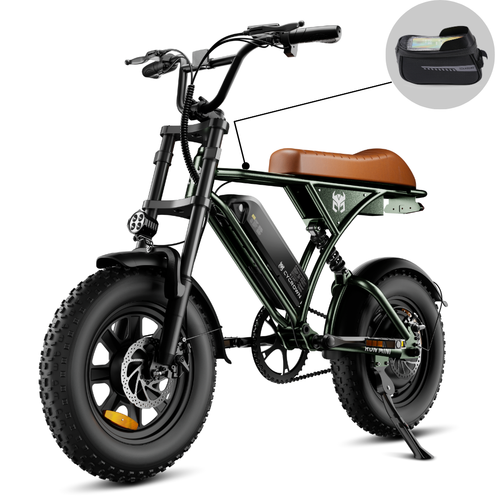 Cycrown Run Mini Vintage Moped Electric Bike