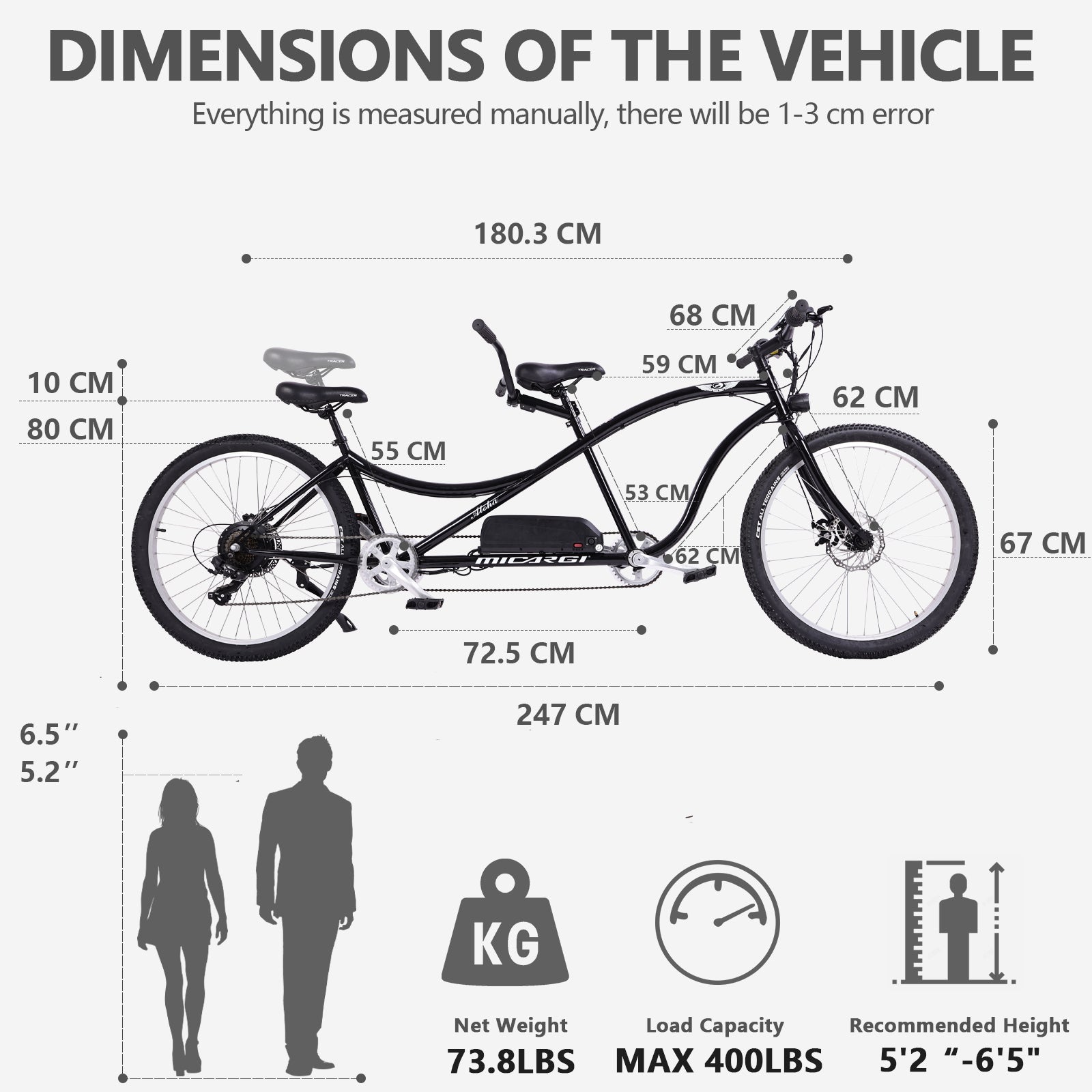 Tracer Aloha 500W Tandem Electric Bike Tracer Aloha 500W Tandem Electric Bike