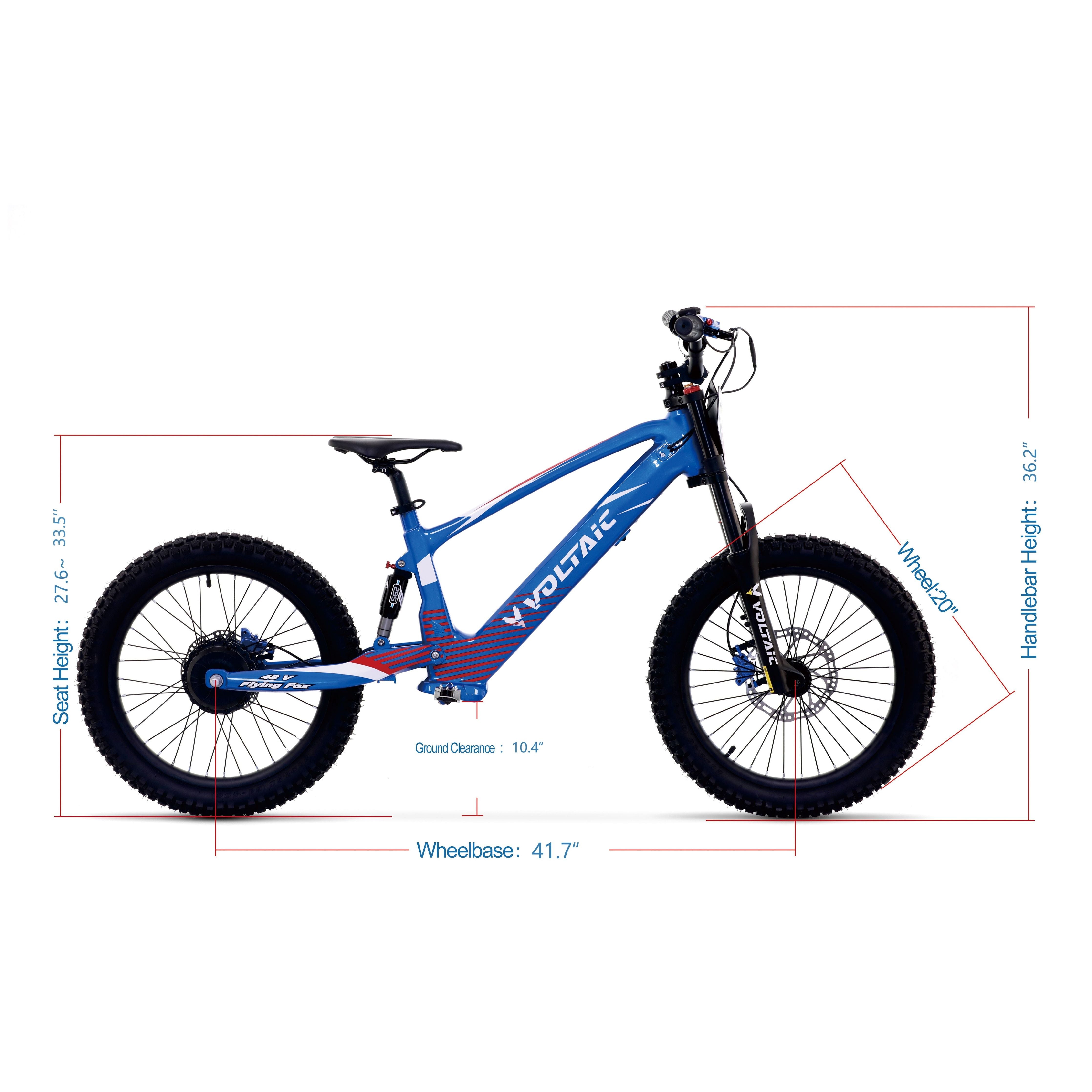 Voltaic Flying Fox 20-Inch Youth Electric Dirt Bike with Hydraulic Brakes