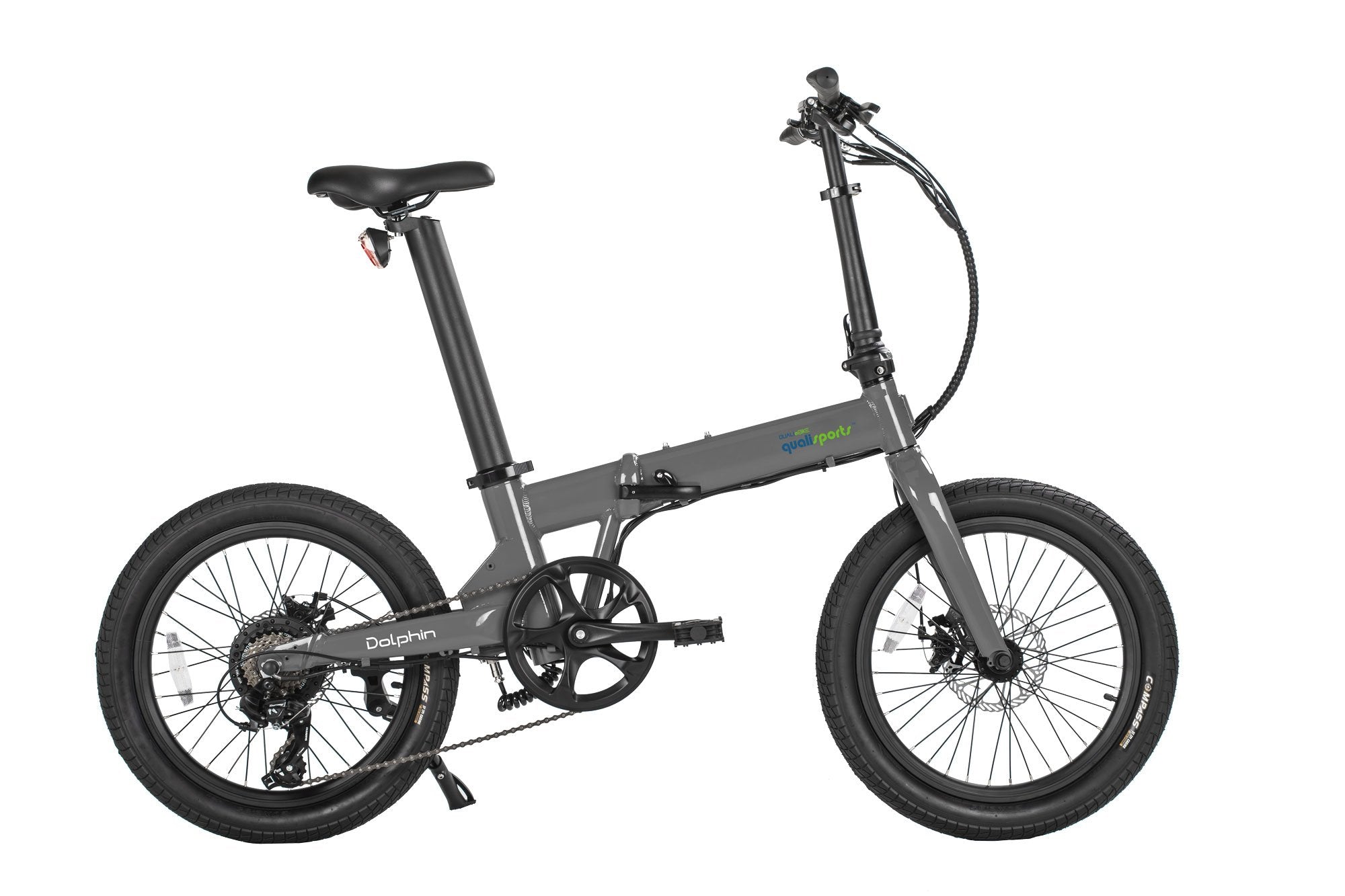 Qualisports Dolphin 350W 20-Inch Long-Range Folding Electric Bike
