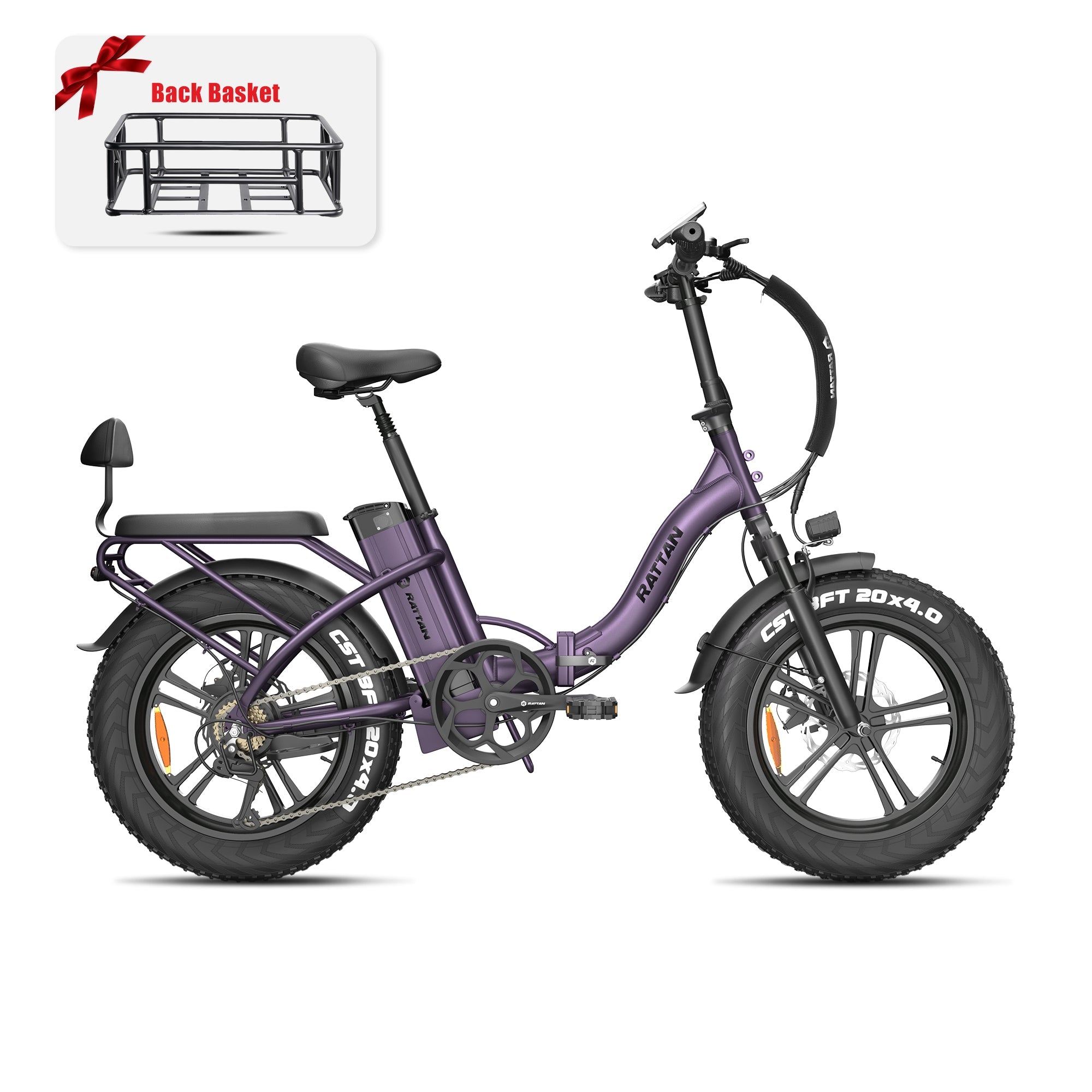 Rattan LF 750 Pro Step Thru Folding Fat Tire Electric Bike