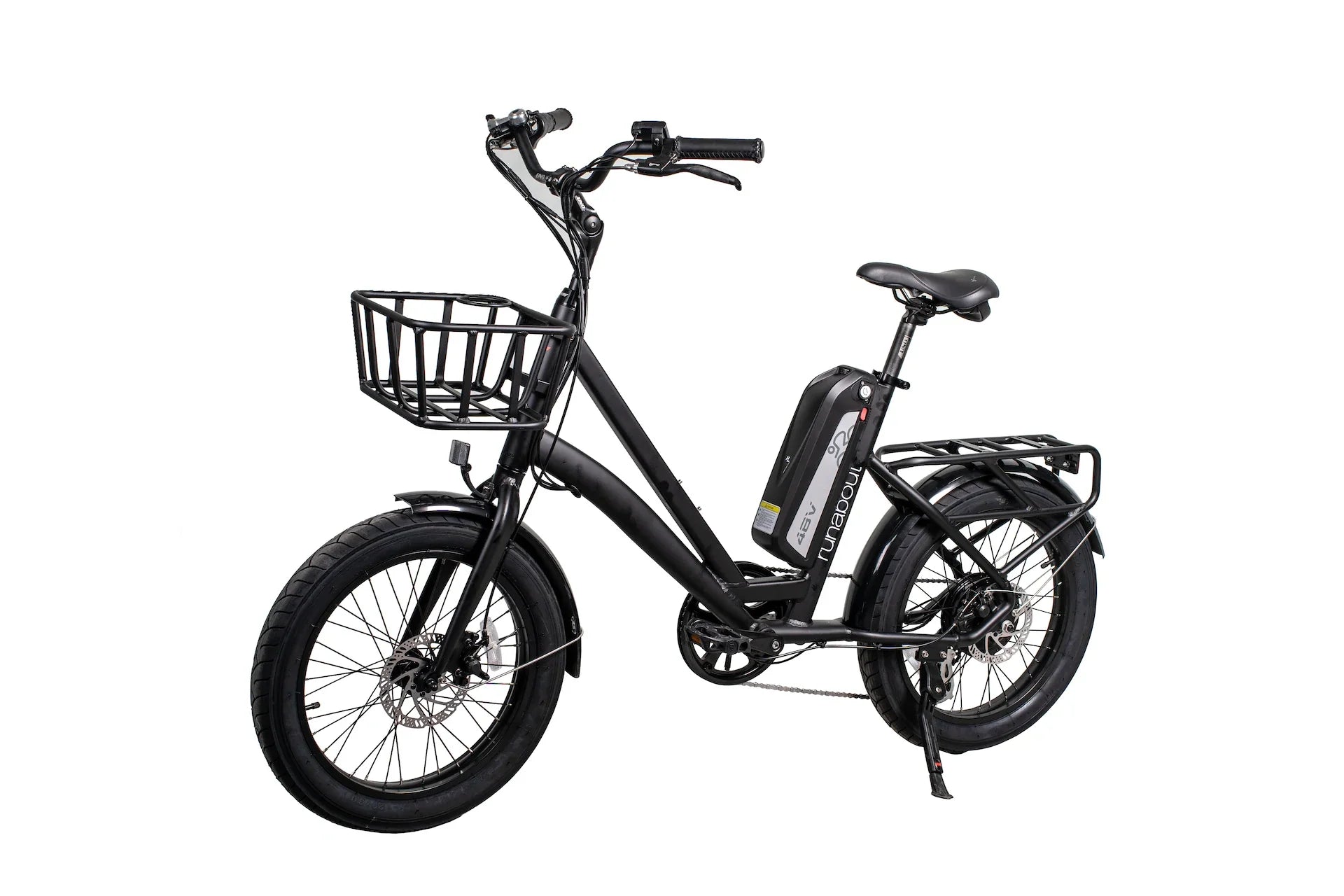 GlareWheel EB-RU 500W Fat Tire Electric Bike with Front Basket