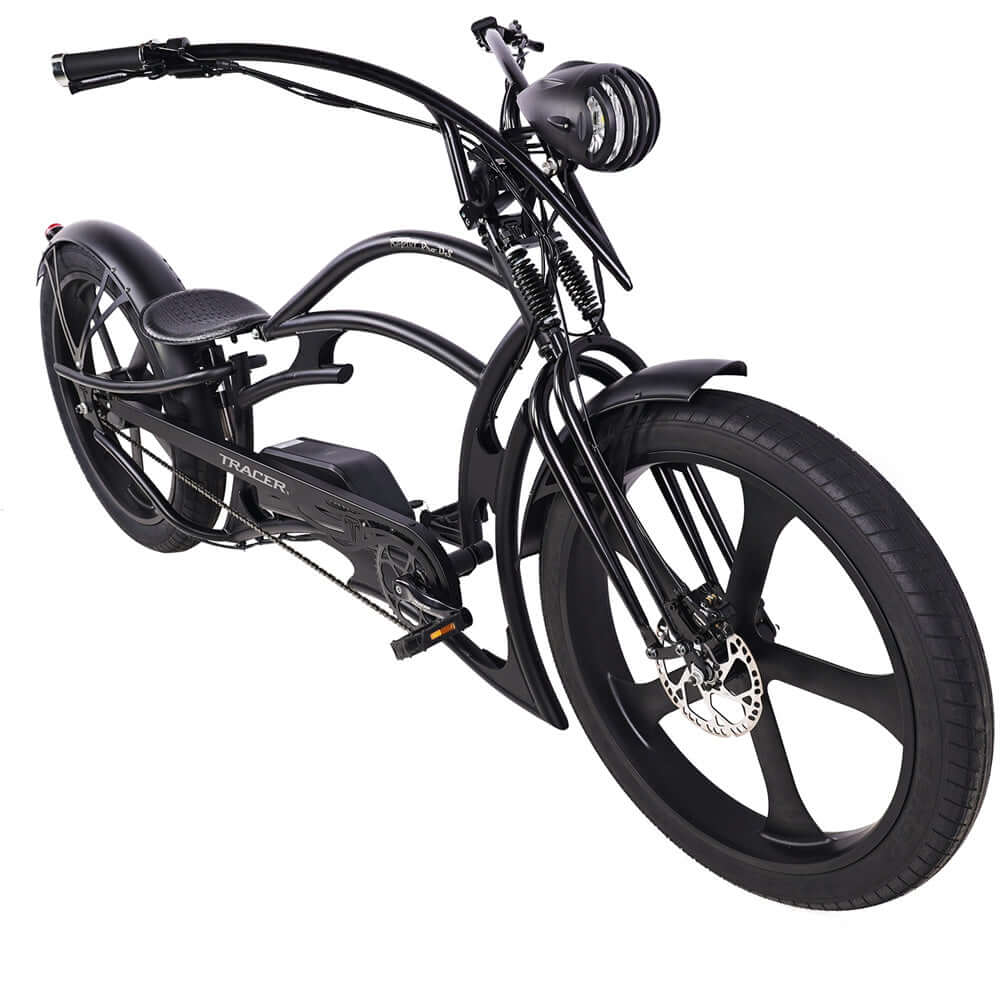 Tracer Raptor Pro DS 800W Stretch Chopper Cruiser Electric Bike