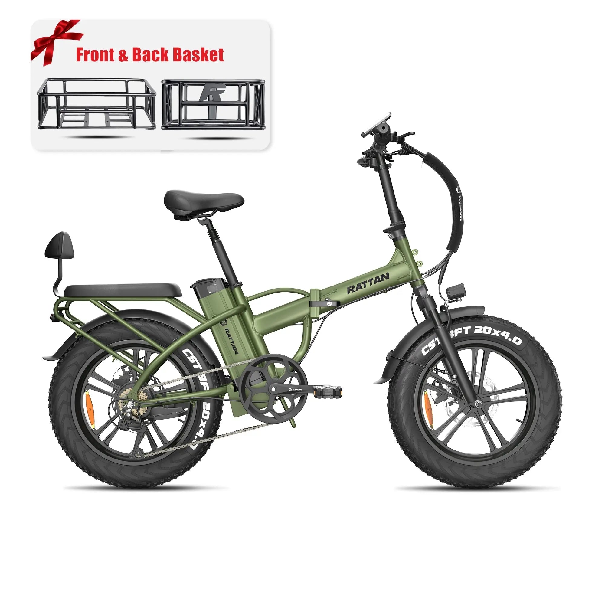 Rattan LM 750 Pro Folding Fat Tire Electric Bike 