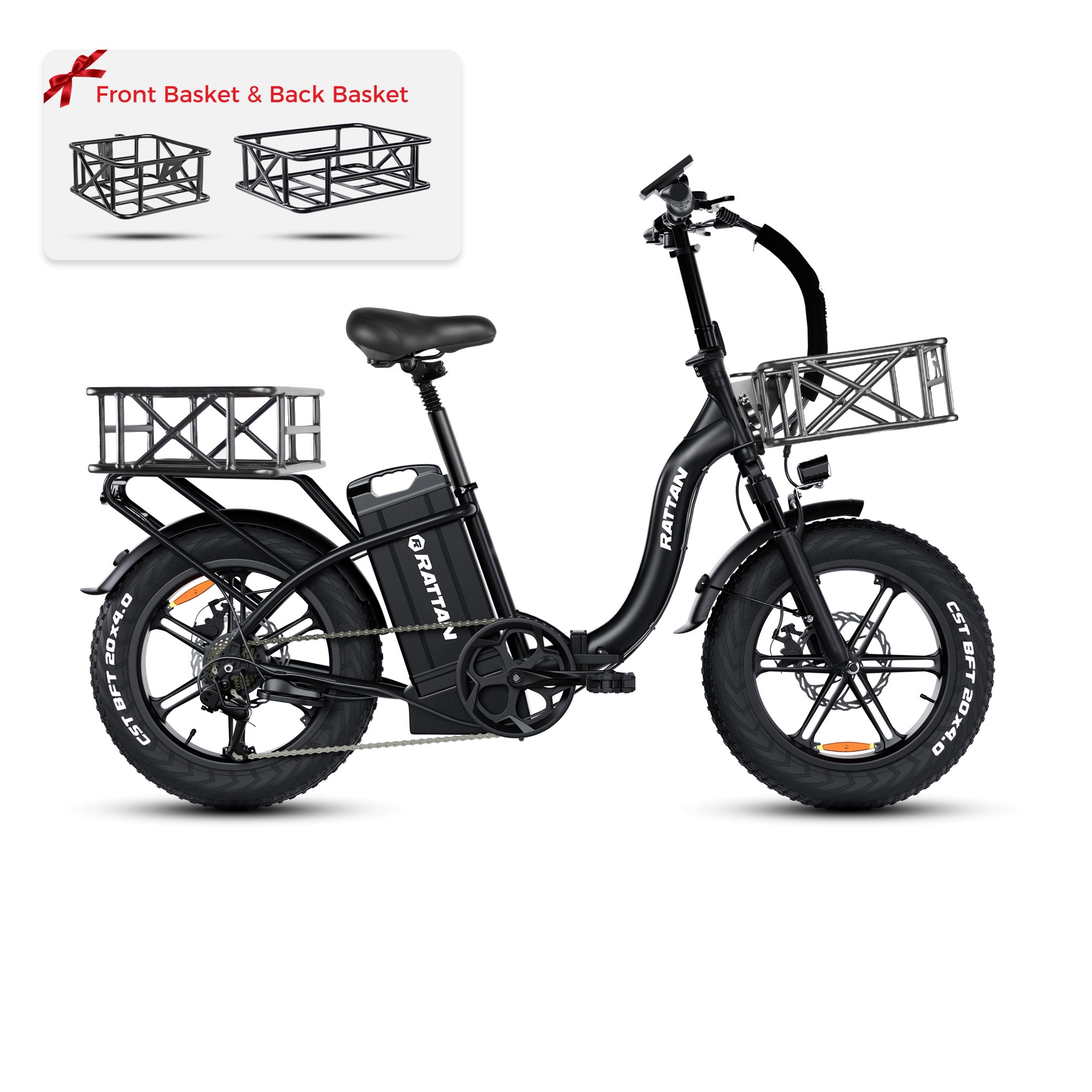 Rattan LF Ultra Step Thru Folding Fat Tire Electric Bike