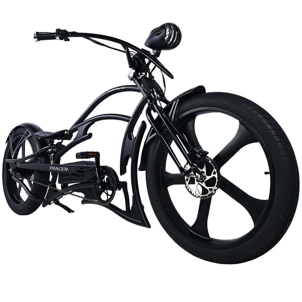 Tracer Raptor Pro DS 800W Stretch Chopper Cruiser Electric Bike