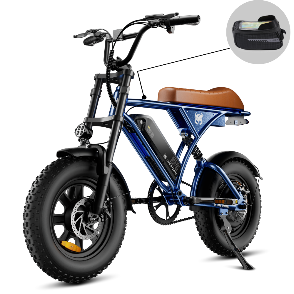 Cycrown Run Mini Vintage Moped Electric Bike
