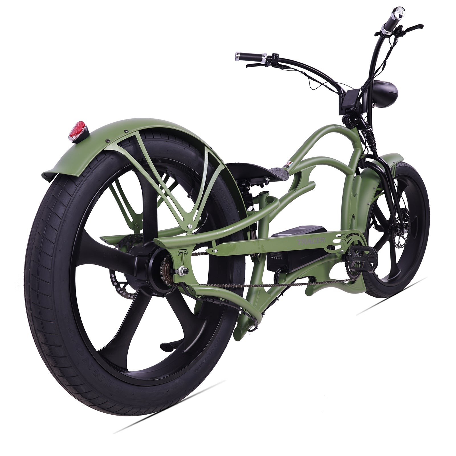 Tracer Raptor Pro DS 800W Stretch Chopper Cruiser Electric Bike