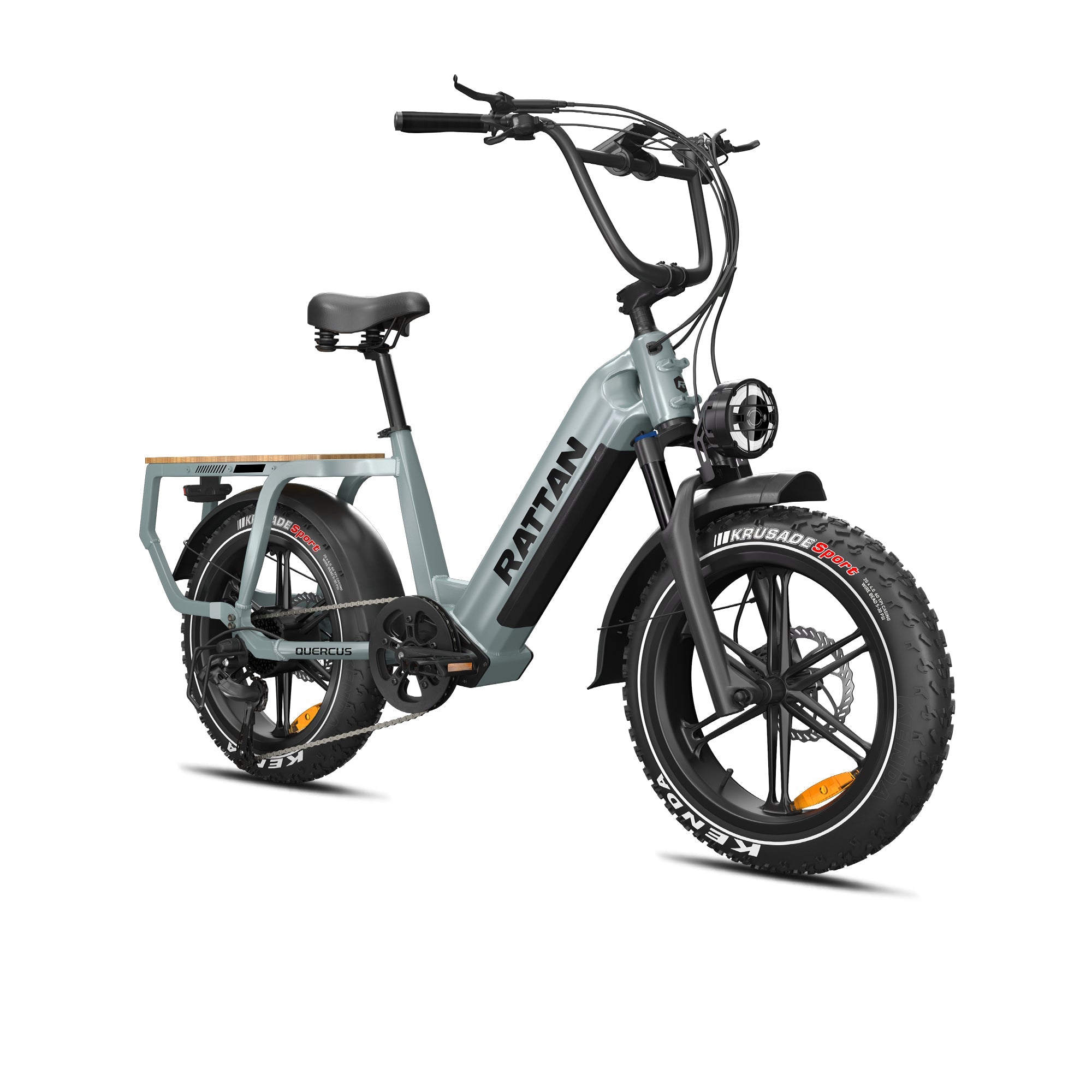 Rattan Quercus Step Thru Fat Tire Electric Cargo Bike