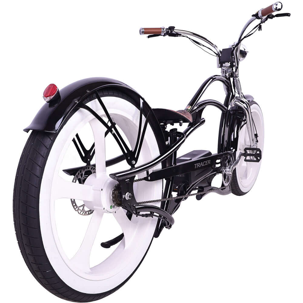Tracer Raptor Pro DS 800W Stretch Chopper Cruiser Electric Bike
