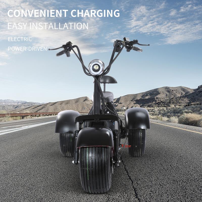 SoverSky T7.0 2000W 60V Electric Fat Tire 3-Wheel Trike Scooter