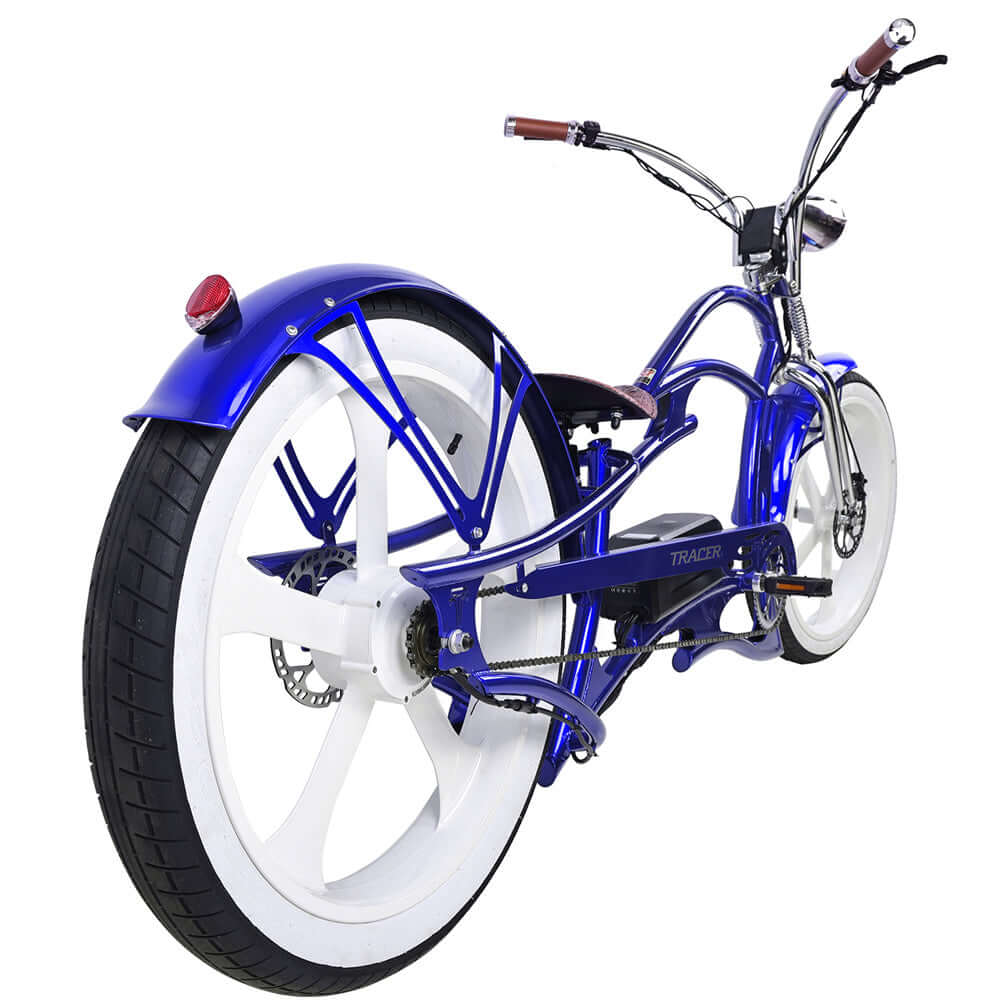 Tracer Raptor Pro DS 800W Stretch Chopper Cruiser Electric Bike