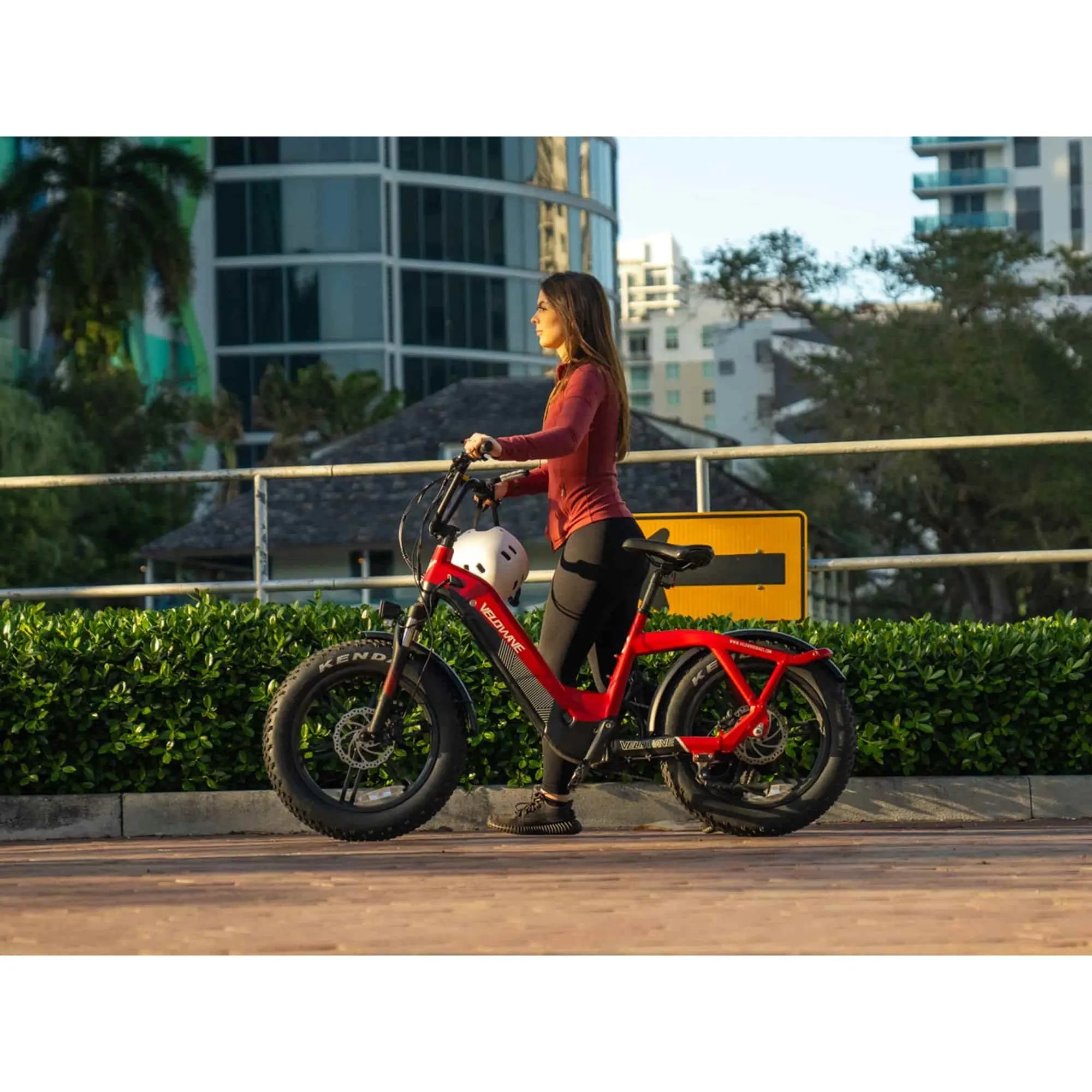 Velowave Pony Compact Step Thru Fat Tire Electric Bike 