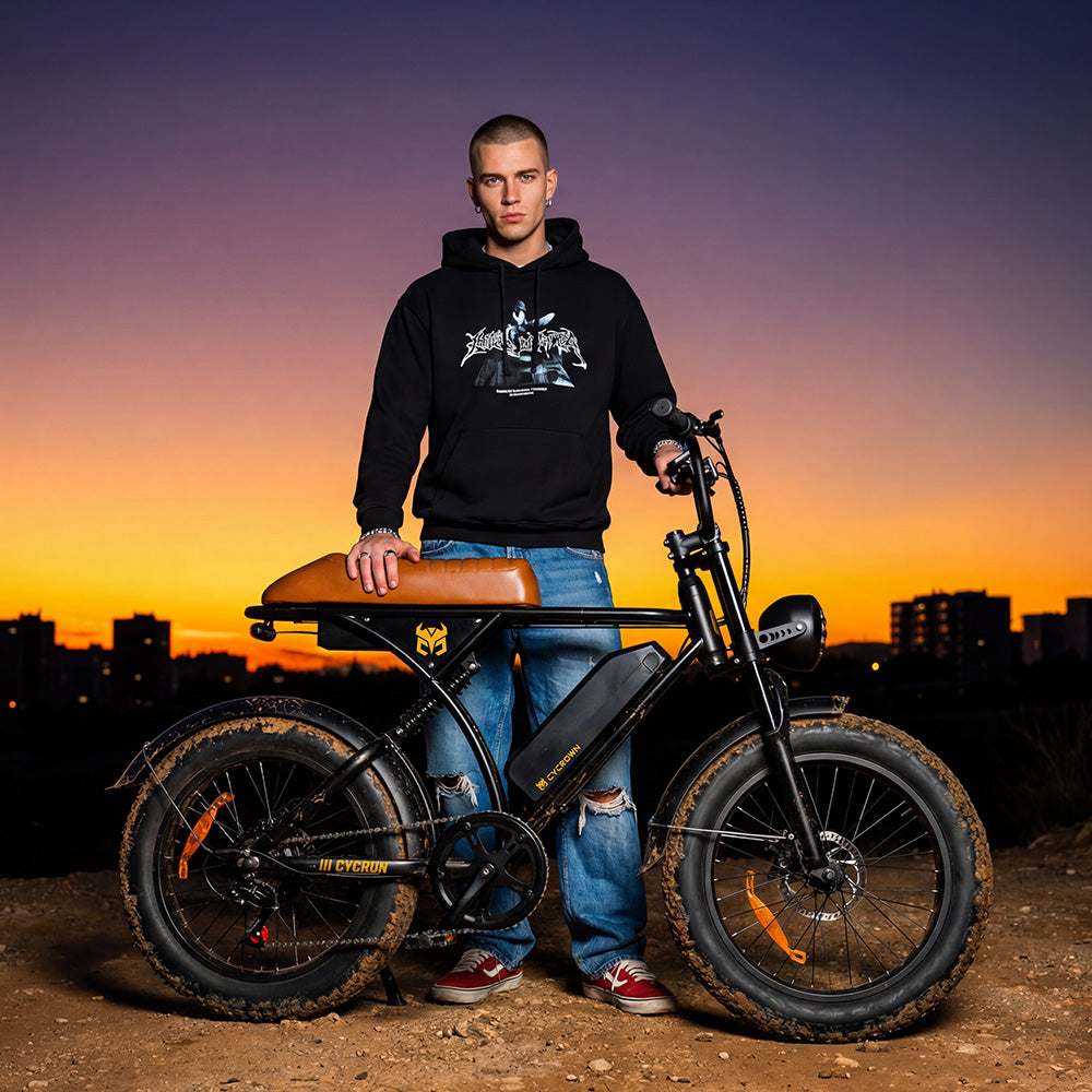 Cycrown CycRun Vintage Moped Electric Bike