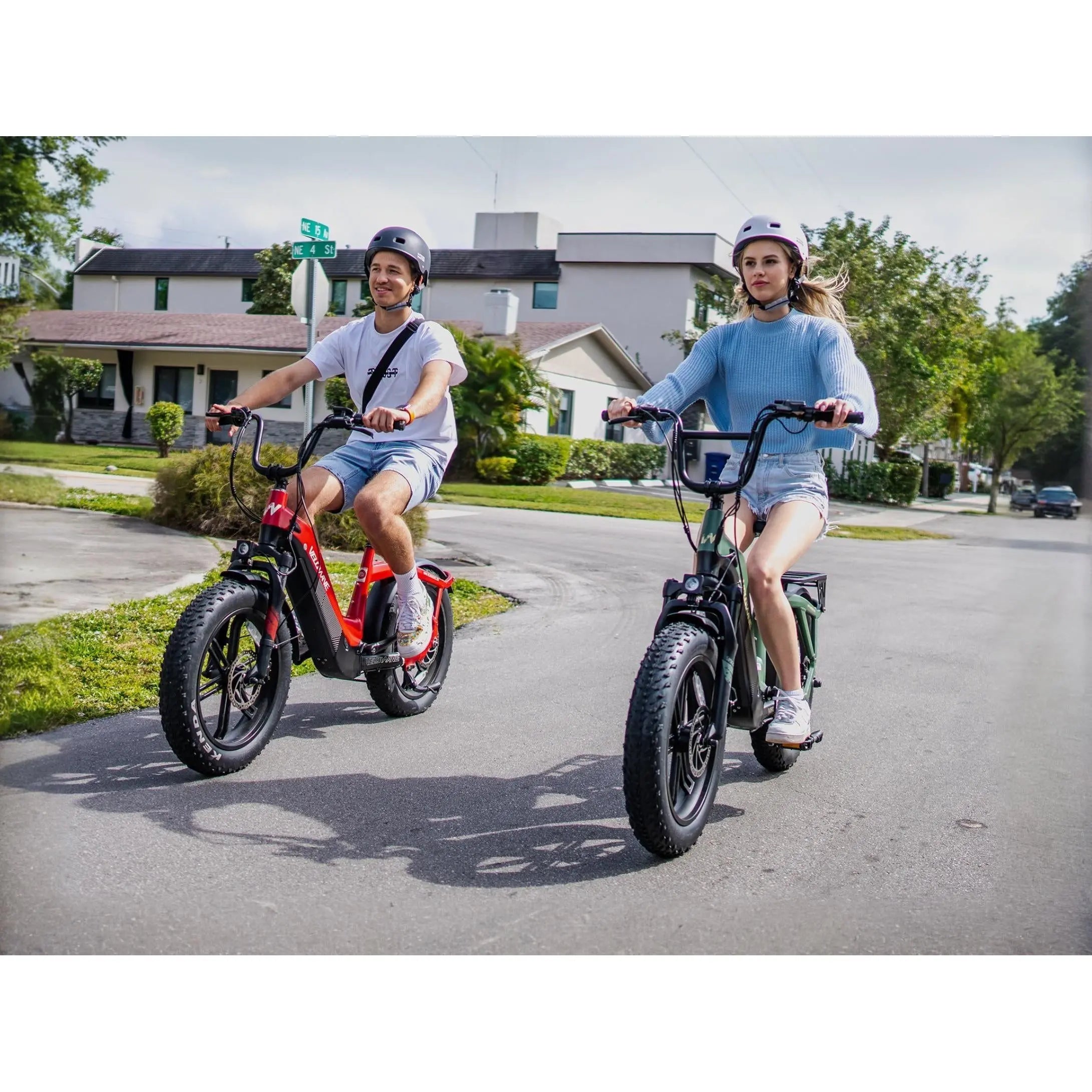 Velowave Pony Compact Step Thru Fat Tire Electric Bike 
