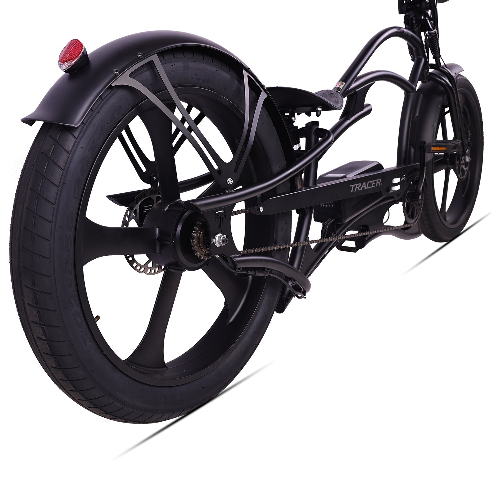 Tracer Raptor Pro DS 800W Stretch Chopper Cruiser Electric Bike