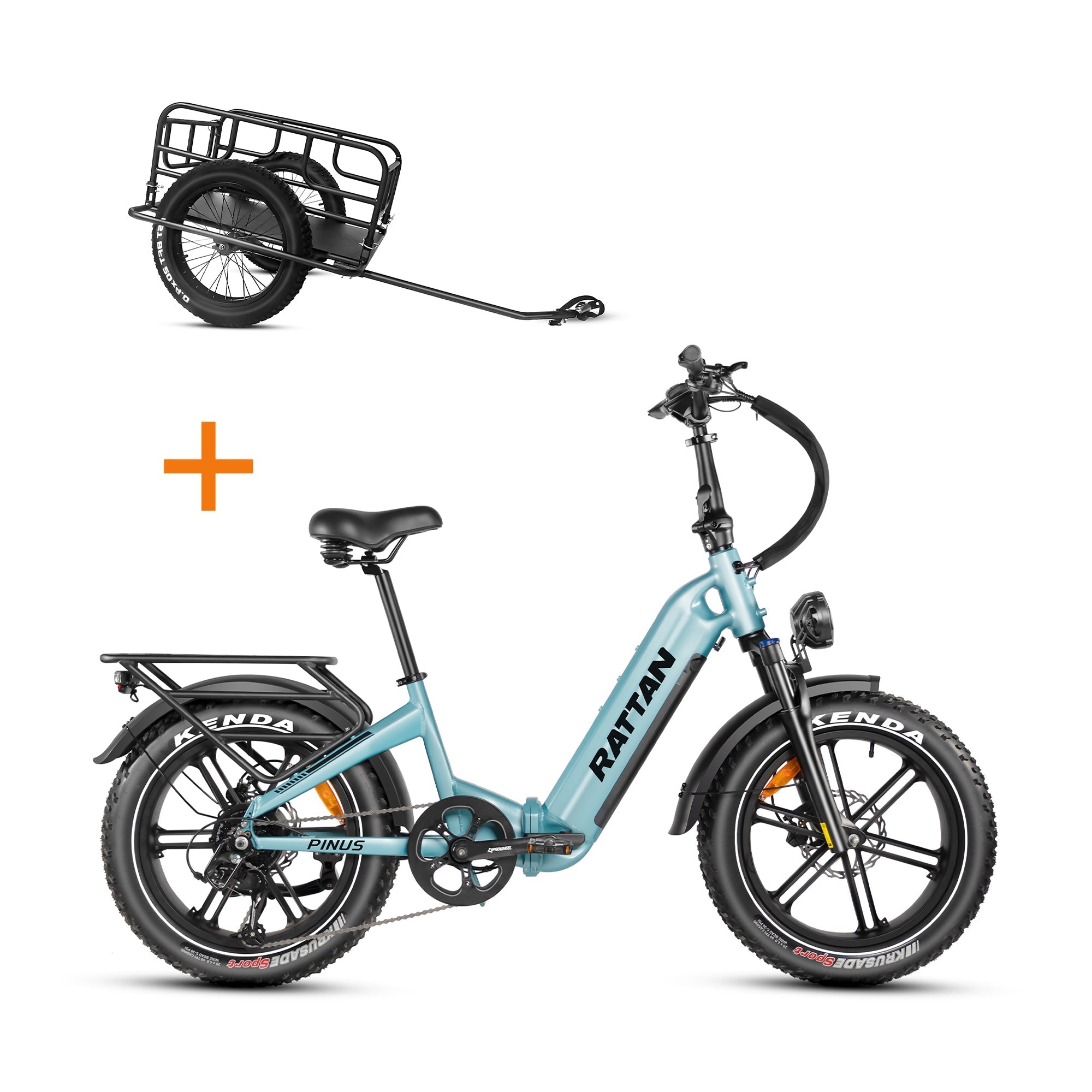 Rattan Pinus Step Thru Folding Fat Tire Electric Bike