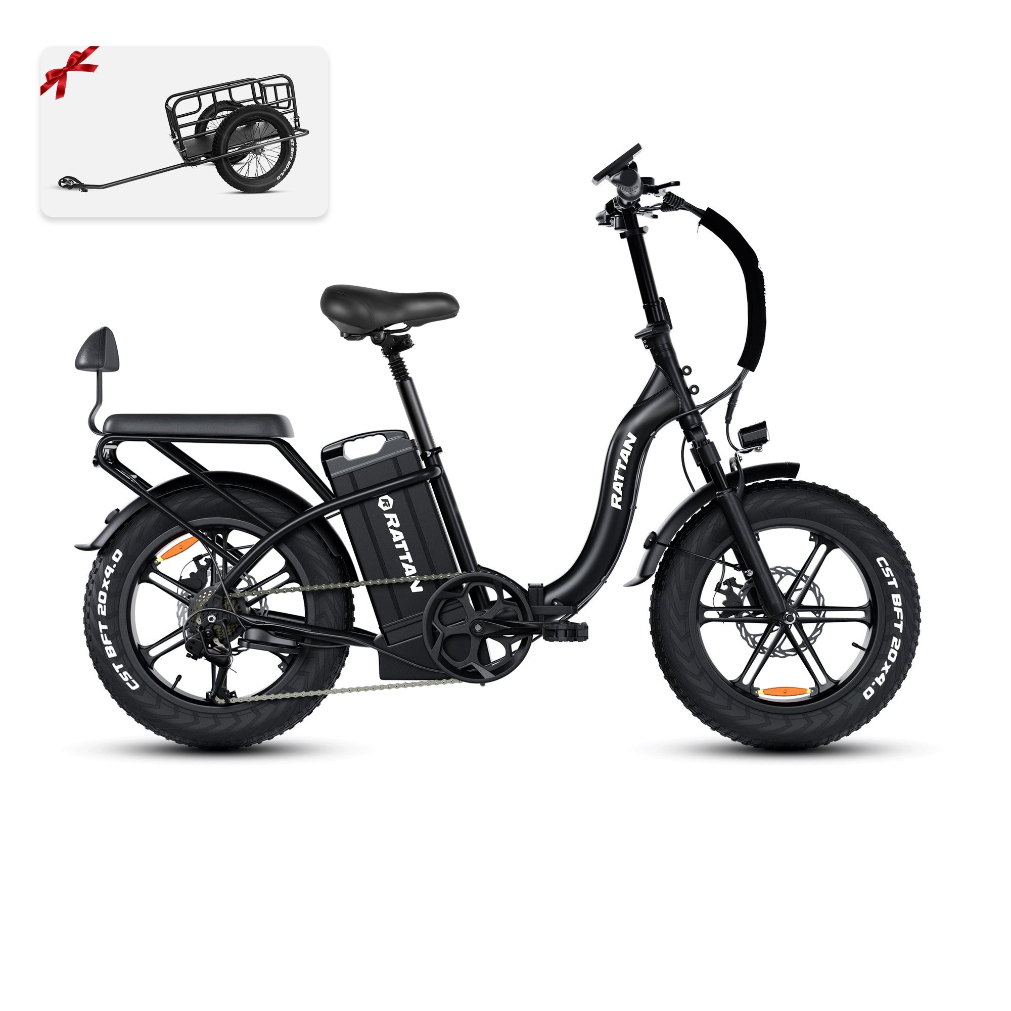 Rattan LF Ultra Step Thru Folding Fat Tire Electric Bike