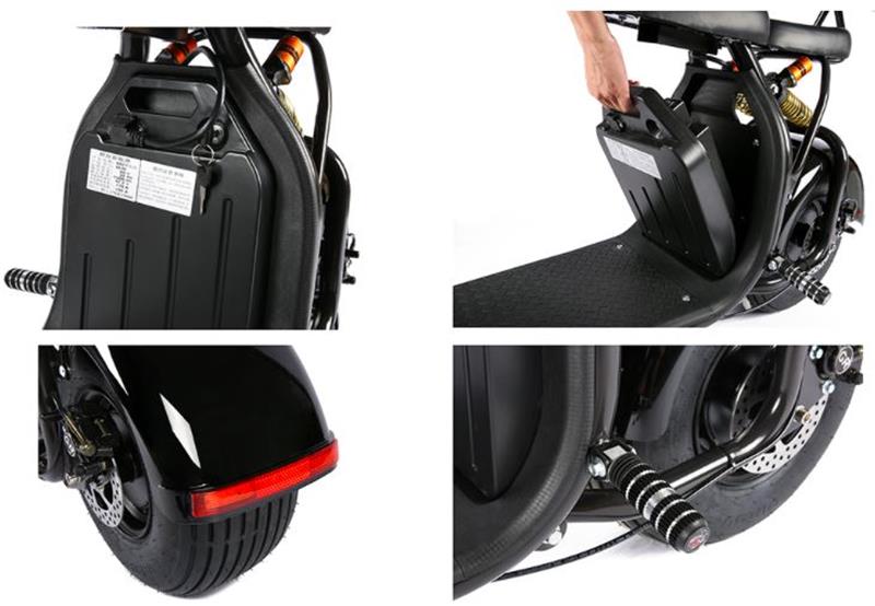 SoverSky X7 2000W Fat Tire Lithium Citycoco Electric Scooter