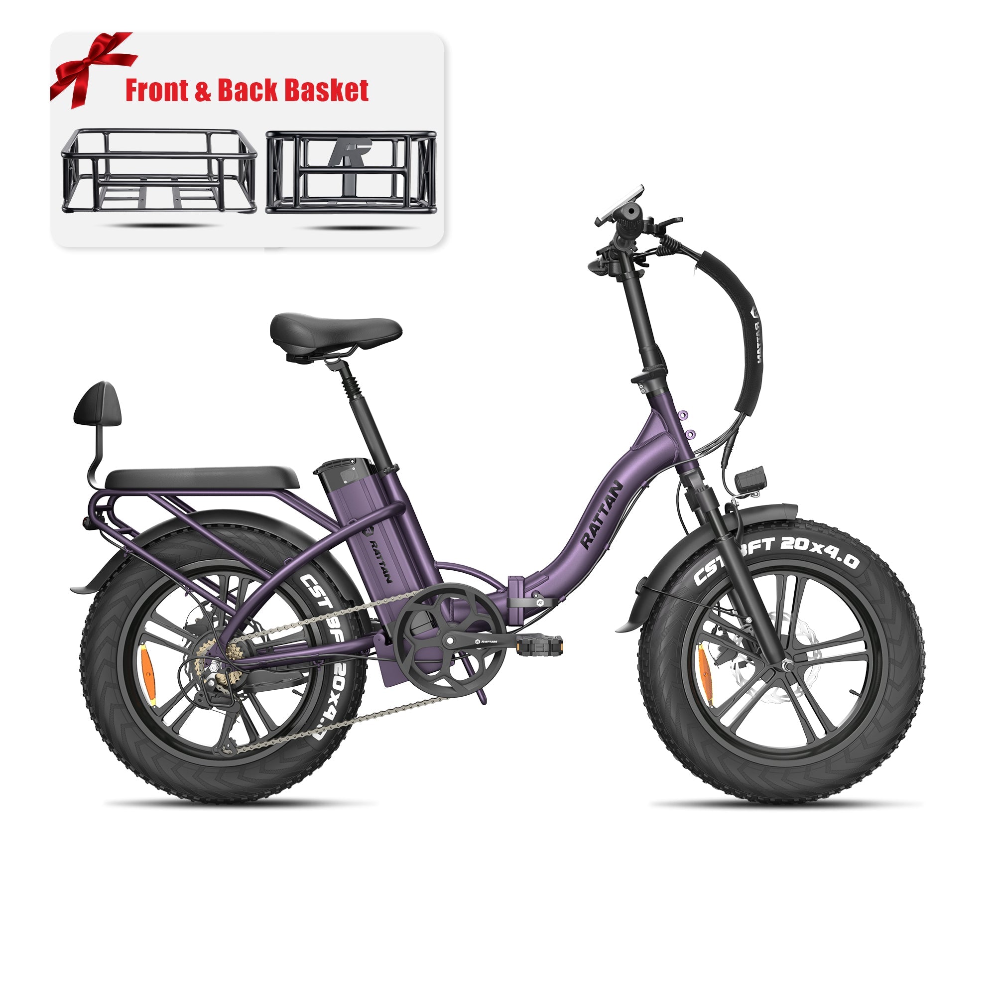 Rattan LF 750 Pro Step Thru Folding Fat Tire Electric Bike