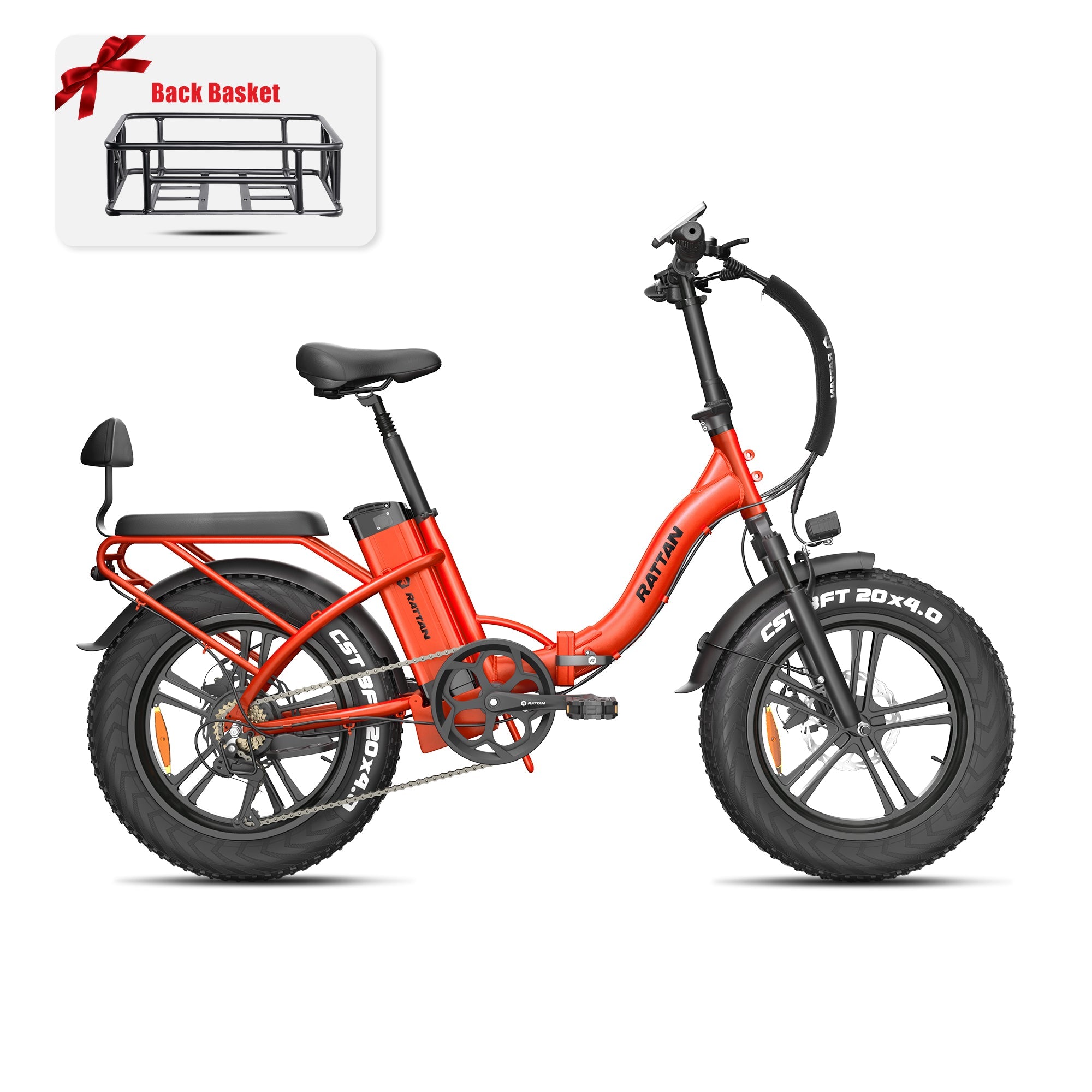 Rattan LF 750 Pro Step Thru Folding Fat Tire Electric Bike