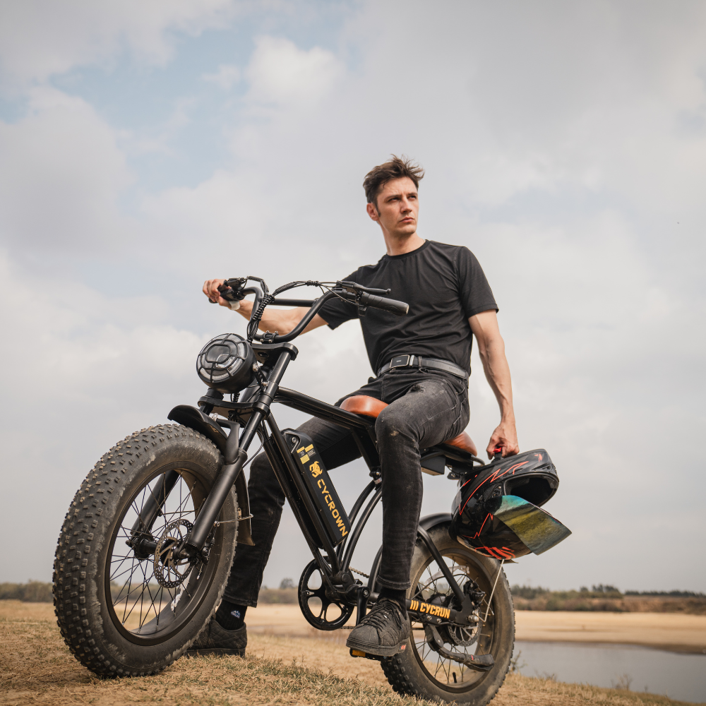 Cycrown CycRun Vintage Moped Electric Bike
