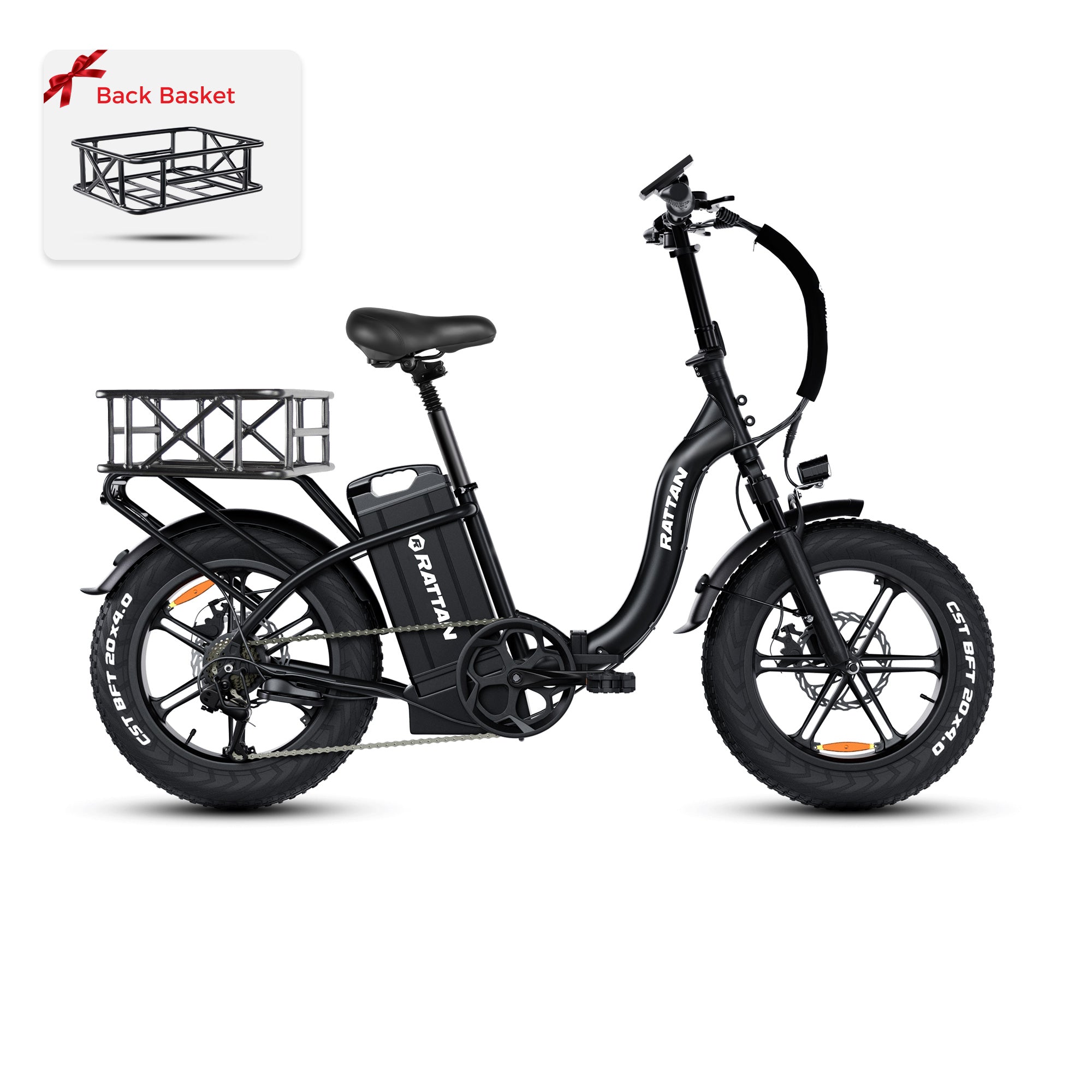 Rattan LF Ultra Step Thru Folding Fat Tire Electric Bike