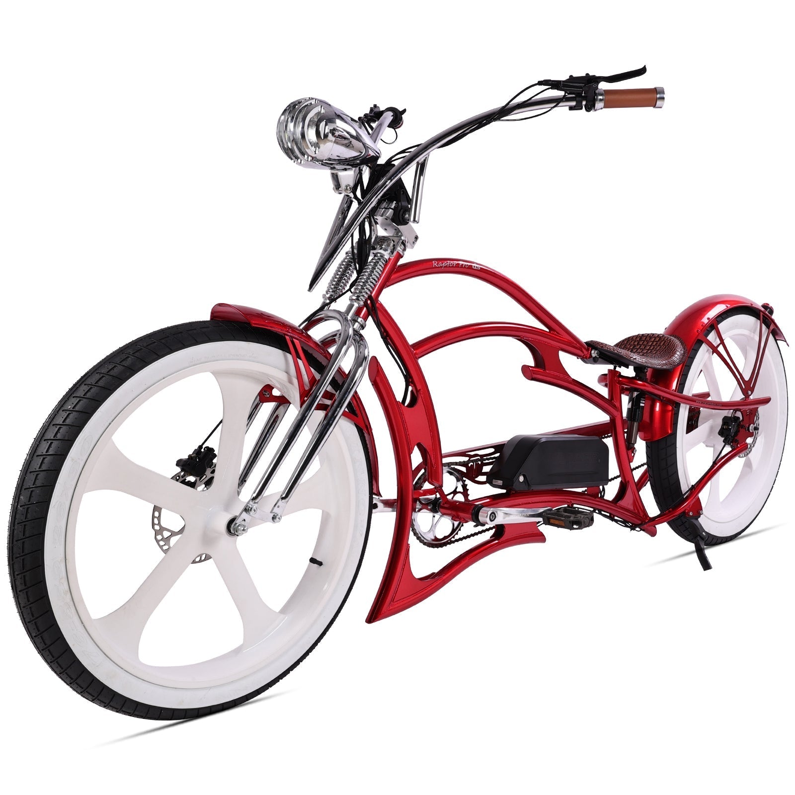 Tracer Raptor Pro DS 800W Stretch Chopper Cruiser Electric Bike