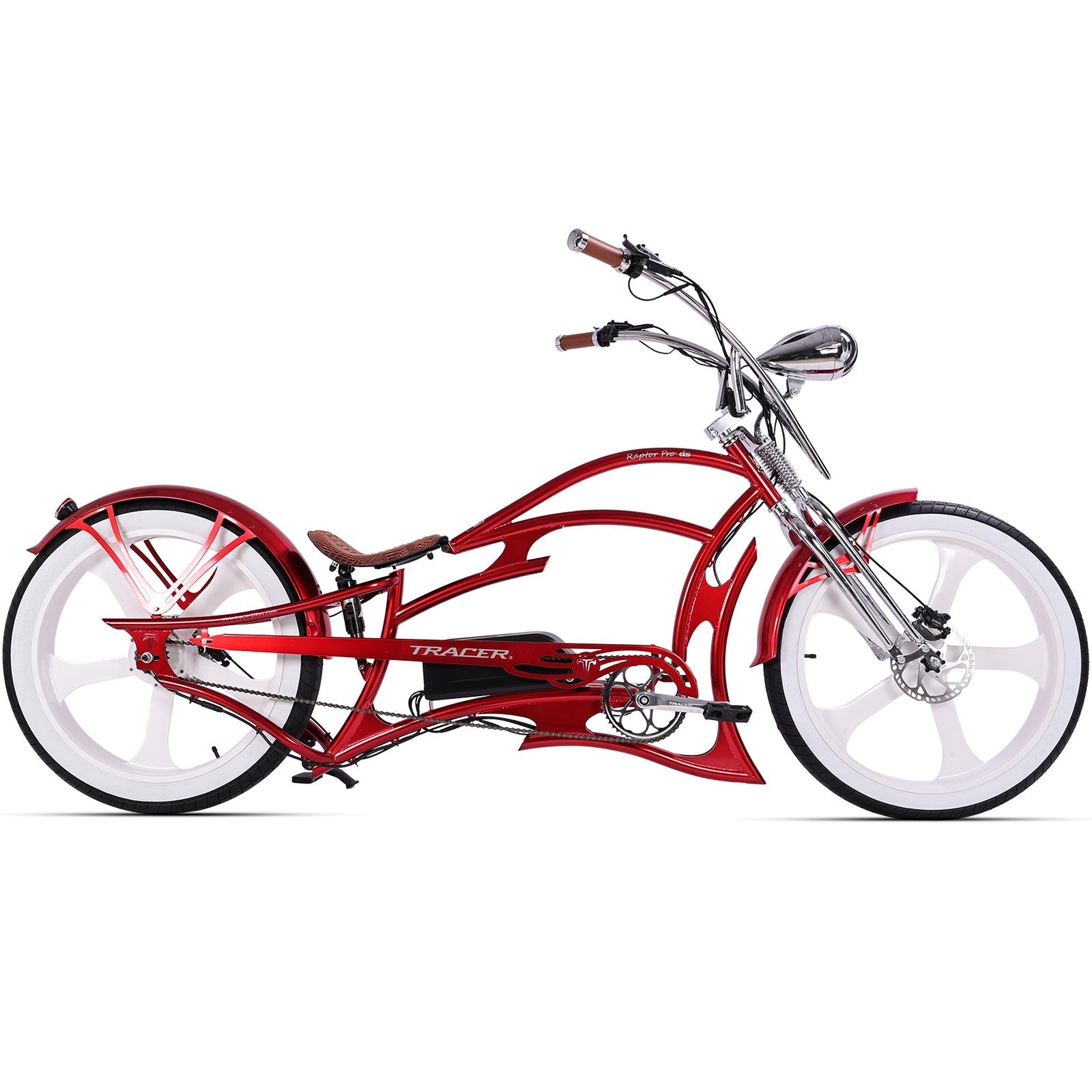 Tracer Raptor Pro DS 800W Stretch Chopper Cruiser Electric Bike