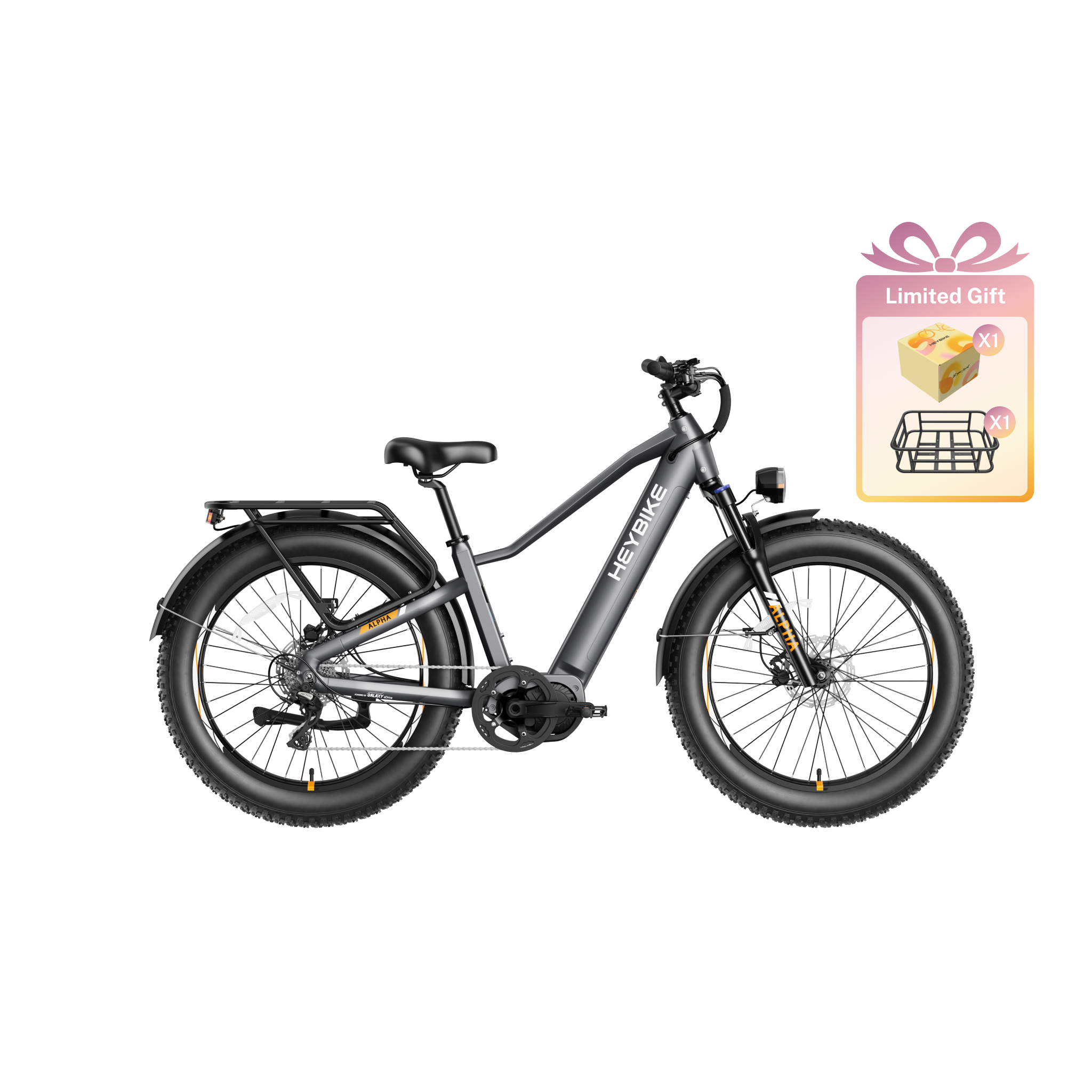 Heybike ALPHA 500W Mid-Drive Step-Thru Electric Bike