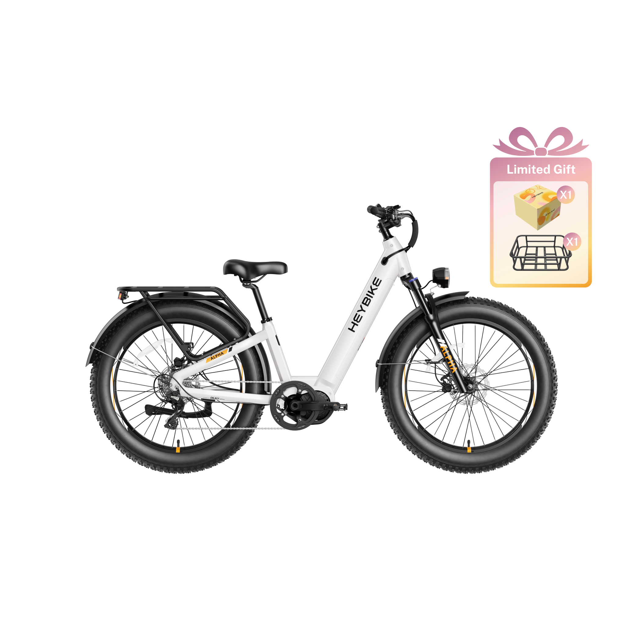 Heybike ALPHA 500W Mid-Drive Step-Thru Electric Bike