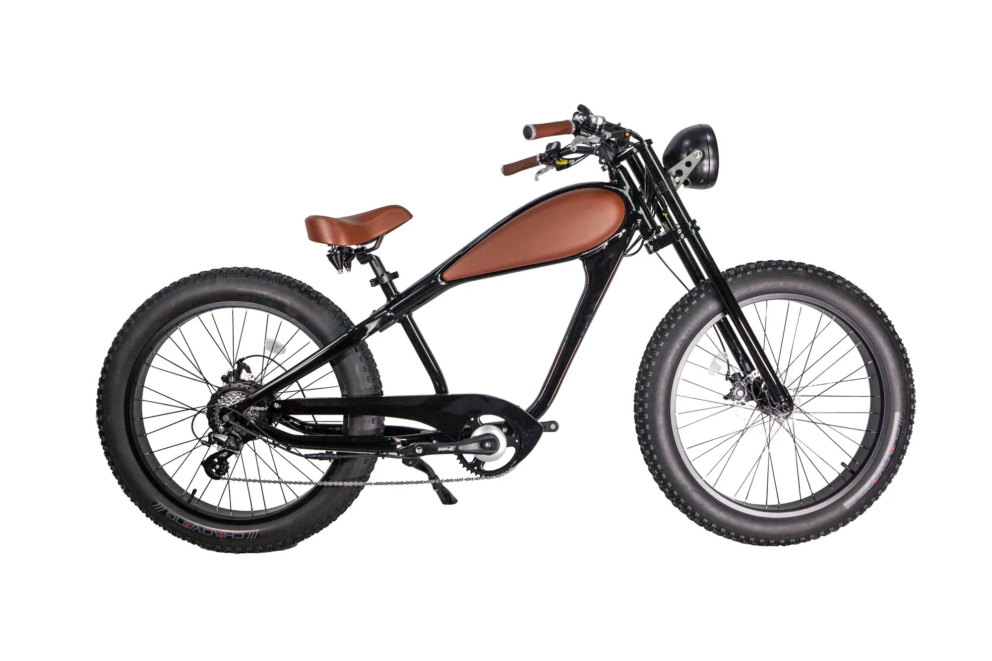 GlareWheel EB-CH Vintage Cafe Racer 750W 48V 17Ah Fat Tire Electric Bike