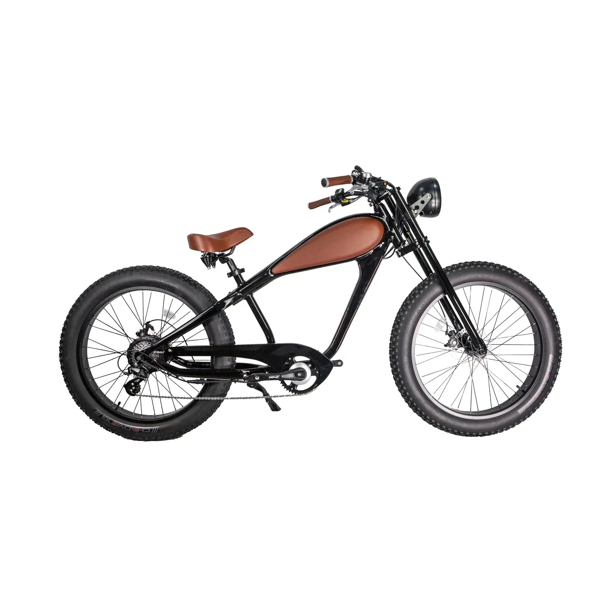 GlareWheel EB-CH Vintage Cafe Racer 750W 48V 17Ah Fat Tire Electric Bike  Electric Bikes Paradise