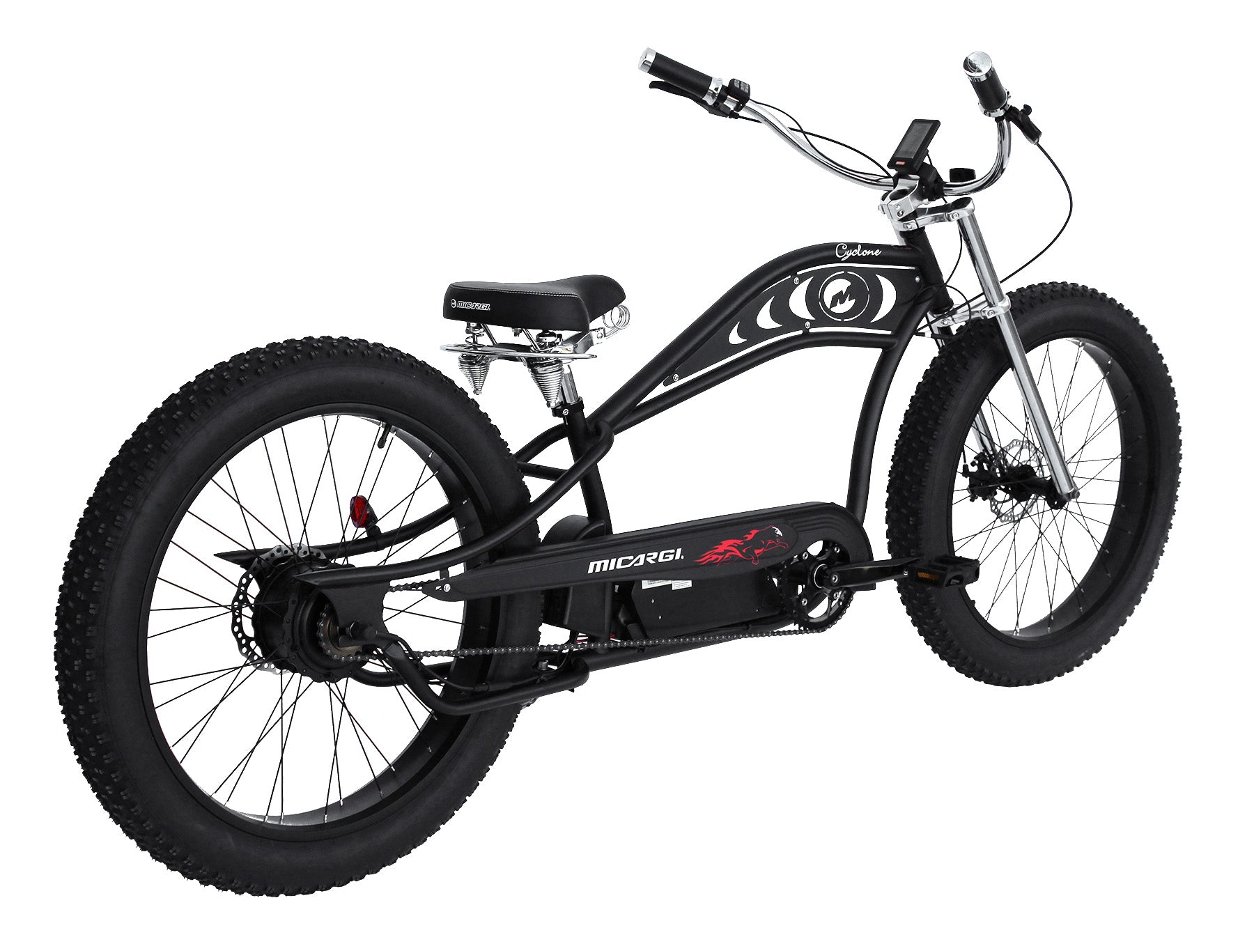 Micargi Cyclone 500W 48V Fat Tire Stretch Cruiser Electric Bike