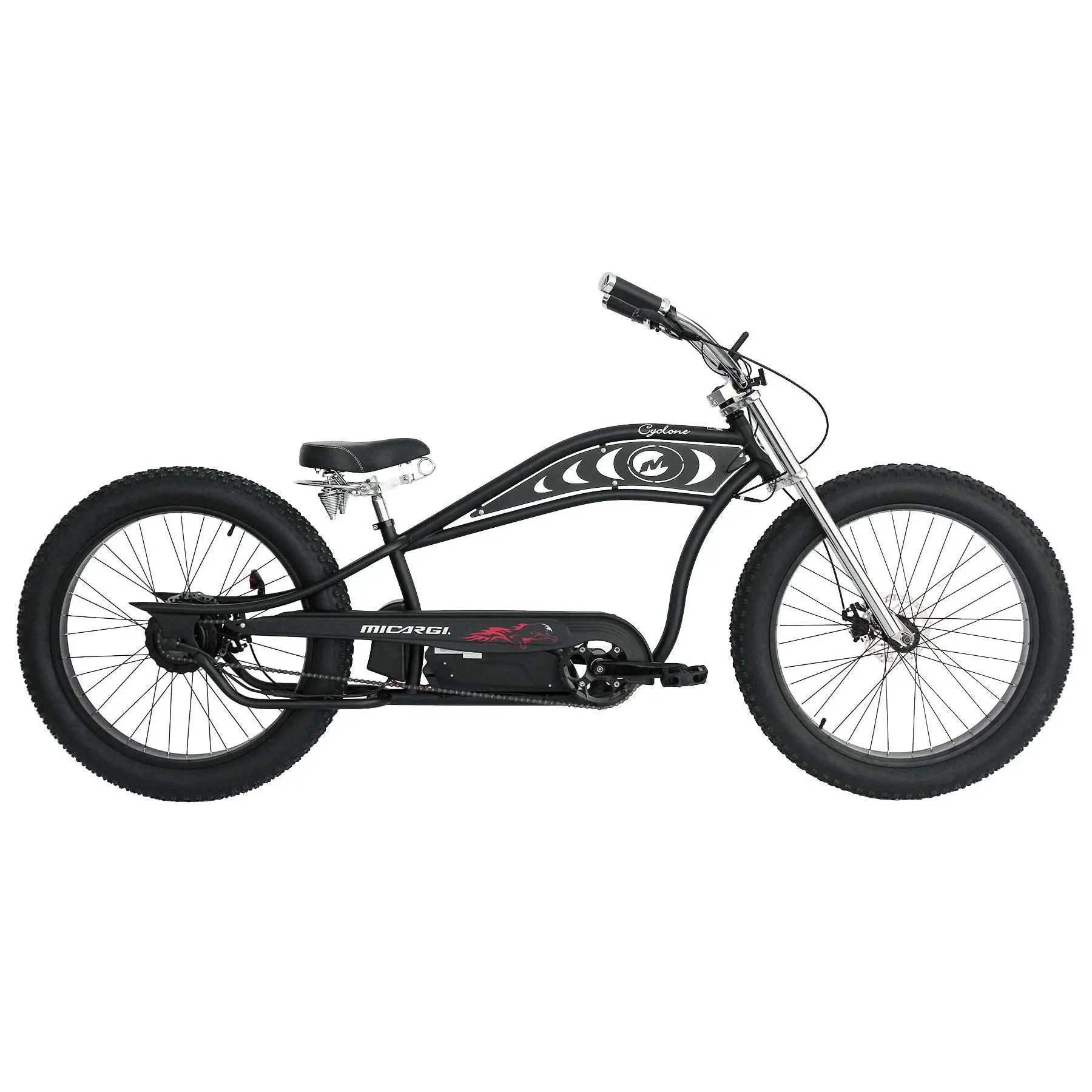 Micargi Cyclone 500W 48V Fat Tire Stretch Cruiser Electric Bike  Electric Bikes Paradise