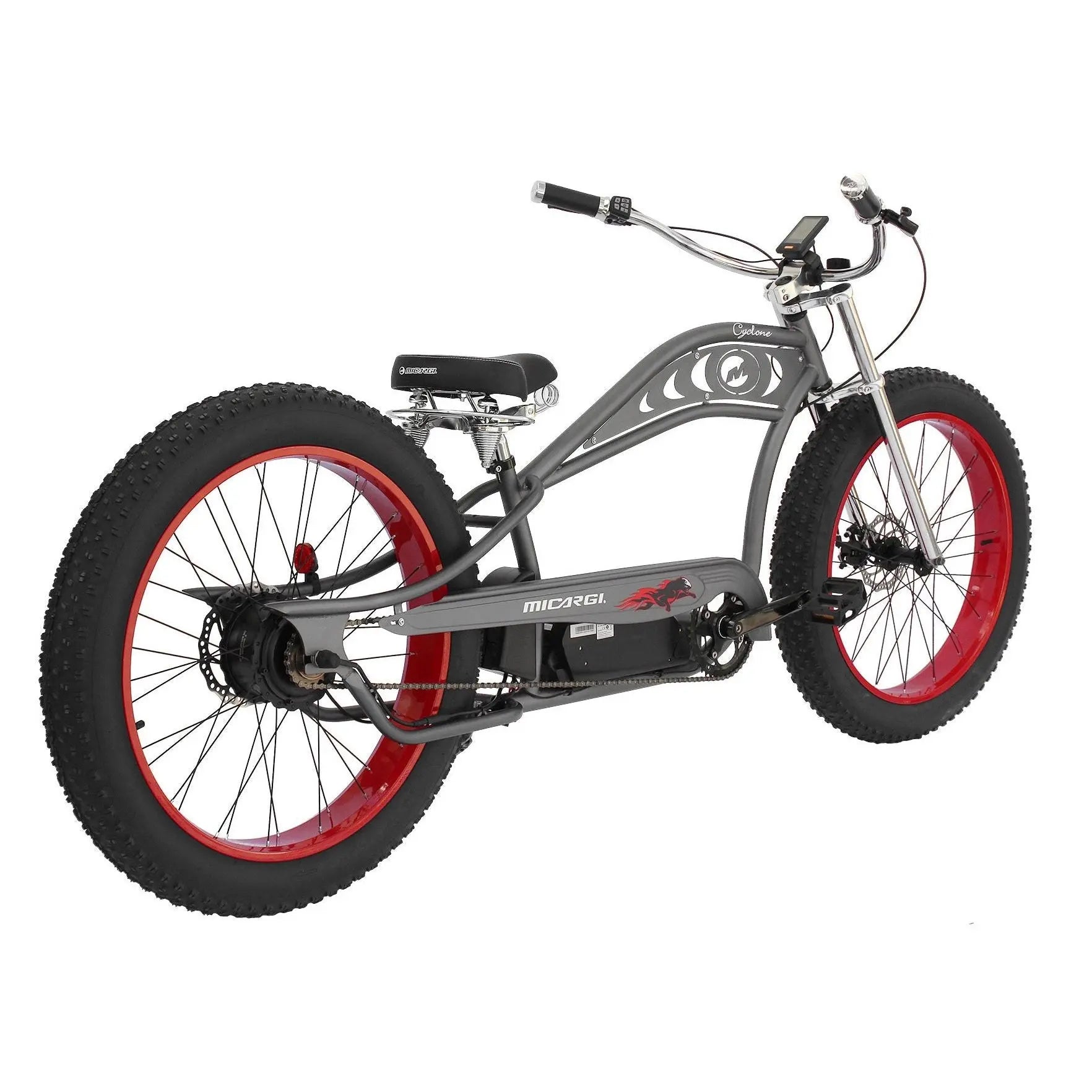 Micargi Cyclone 500W 48V Fat Tire Stretch Cruiser Electric Bike  Electric Bikes Paradise