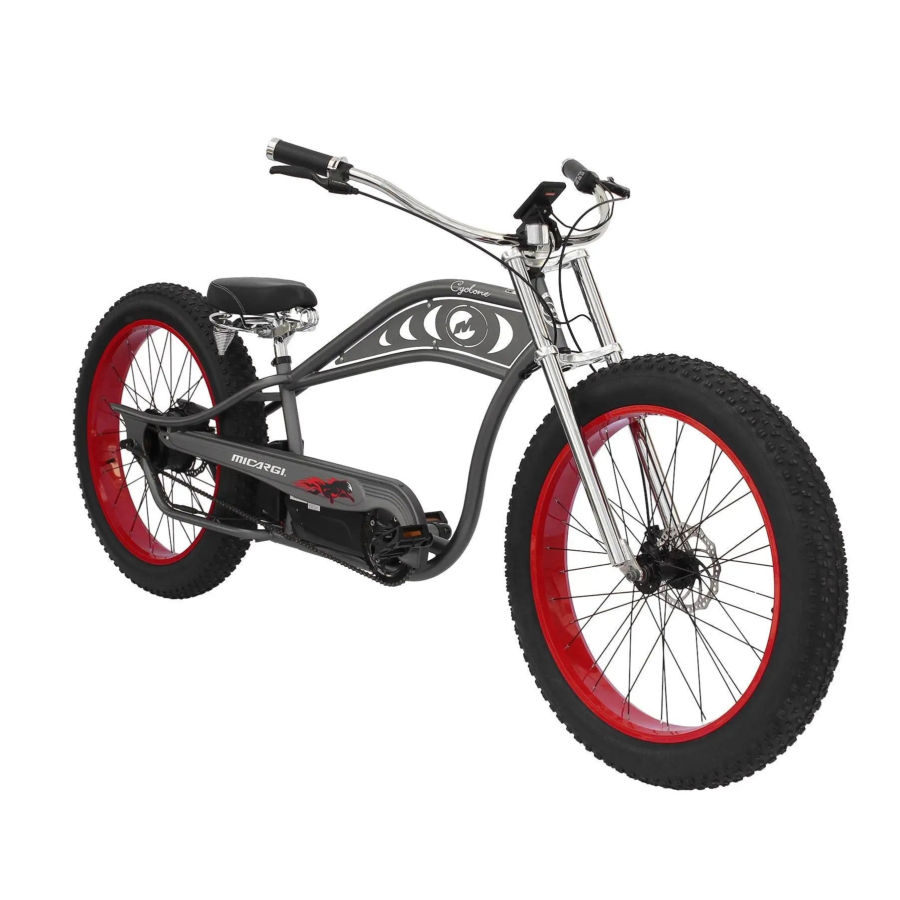 Micargi Cyclone 500W 48V Fat Tire Stretch Cruiser Electric Bike  Electric Bikes Paradise