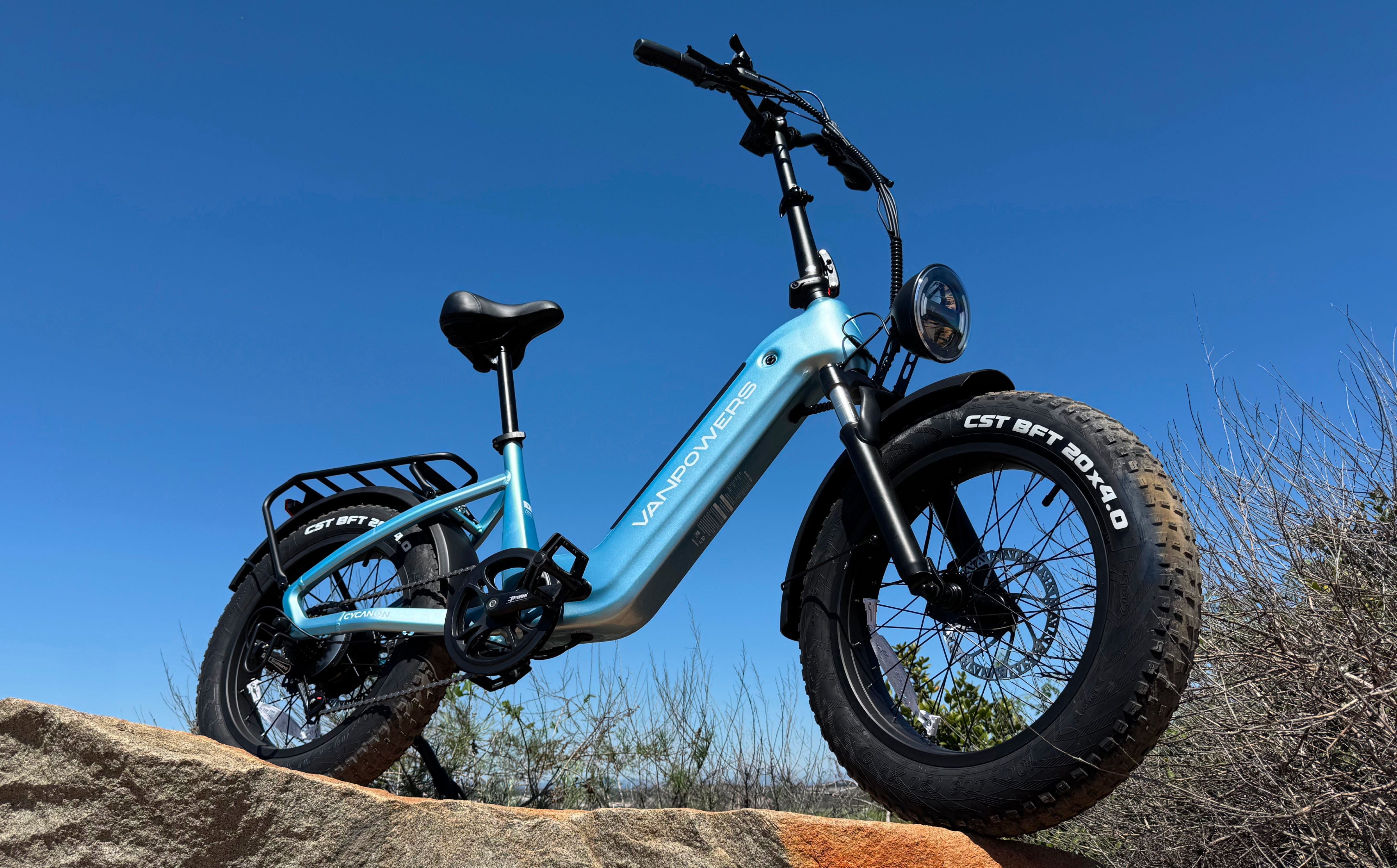 Vanpowers Cycanon Step Thru Fat Tire Folding Electric Bike