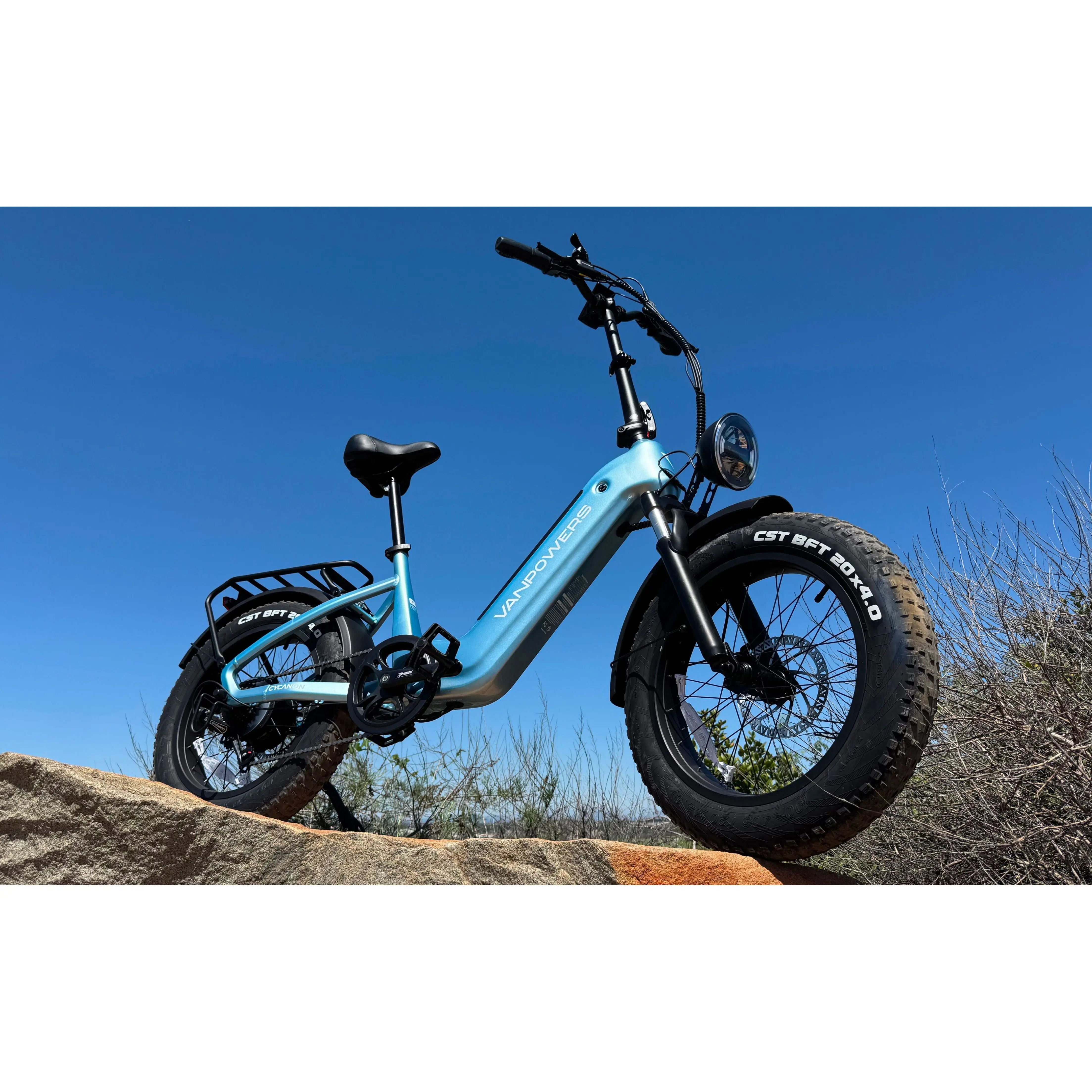 Vanpowers Cycanon Step Thru Fat Tire Folding Electric Bike  Electric Bikes Paradise
