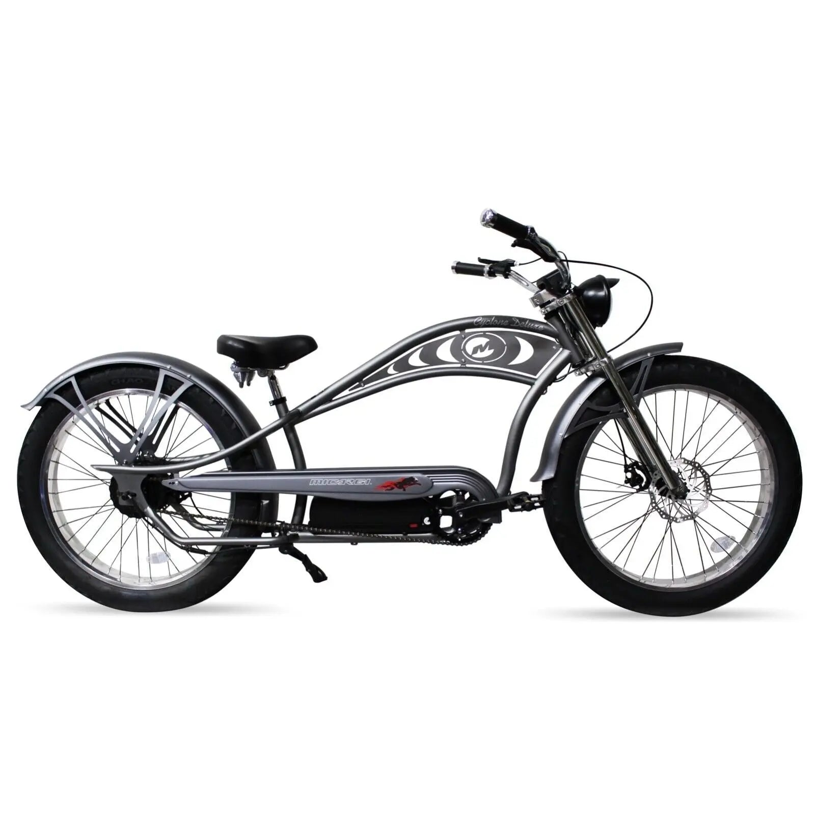 Micargi Cyclone 2.0 Deluxe 500W 48V Fat Tire Stretch Cruiser Electric Bike  Electric Bikes Paradise