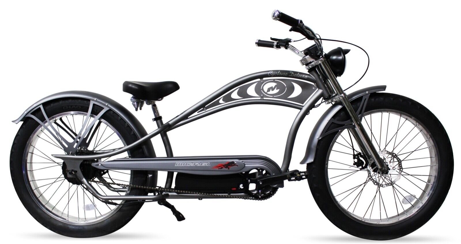 Micargi Cyclone 2.0 Deluxe 500W 48V Fat Tire Stretch Cruiser Electric Bike